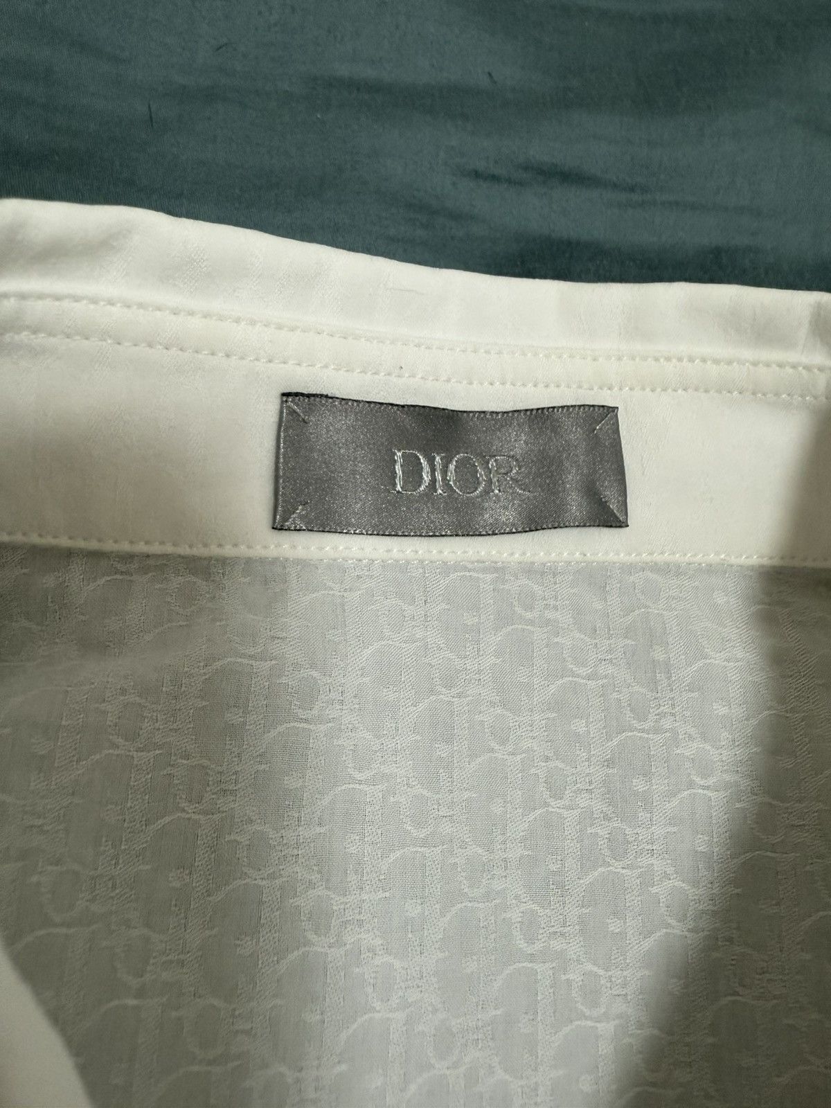 Dior Dior white oblique dress shirt 38 Size US S / EU 44-46 / 1 - 4 Thumbnail