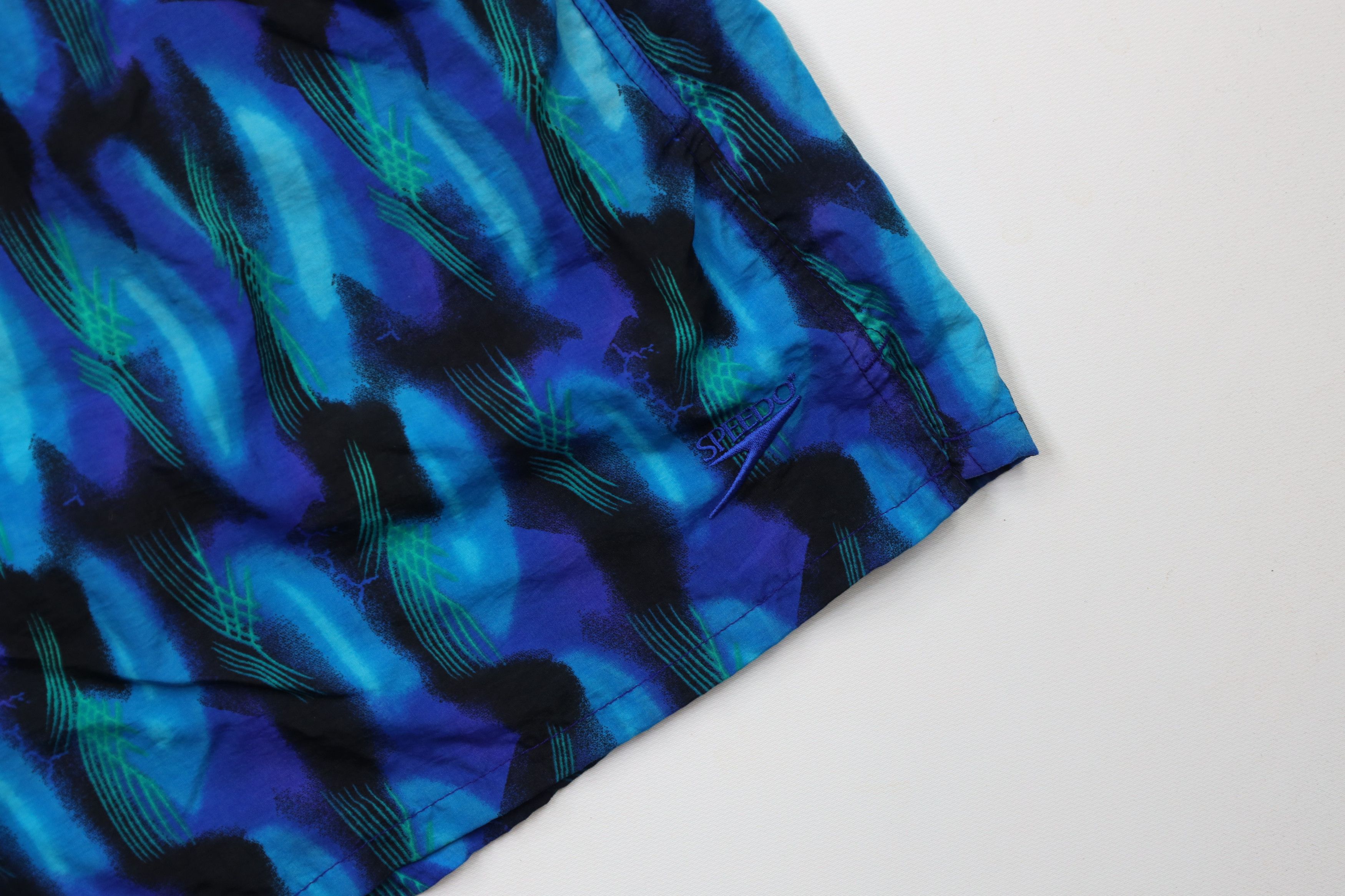 Speedo × Vintage Vintage 90s Speedo Spell Abstract Lined Shorts Swim Trunks Size US 34 / EU 50 - 5 Thumbnail