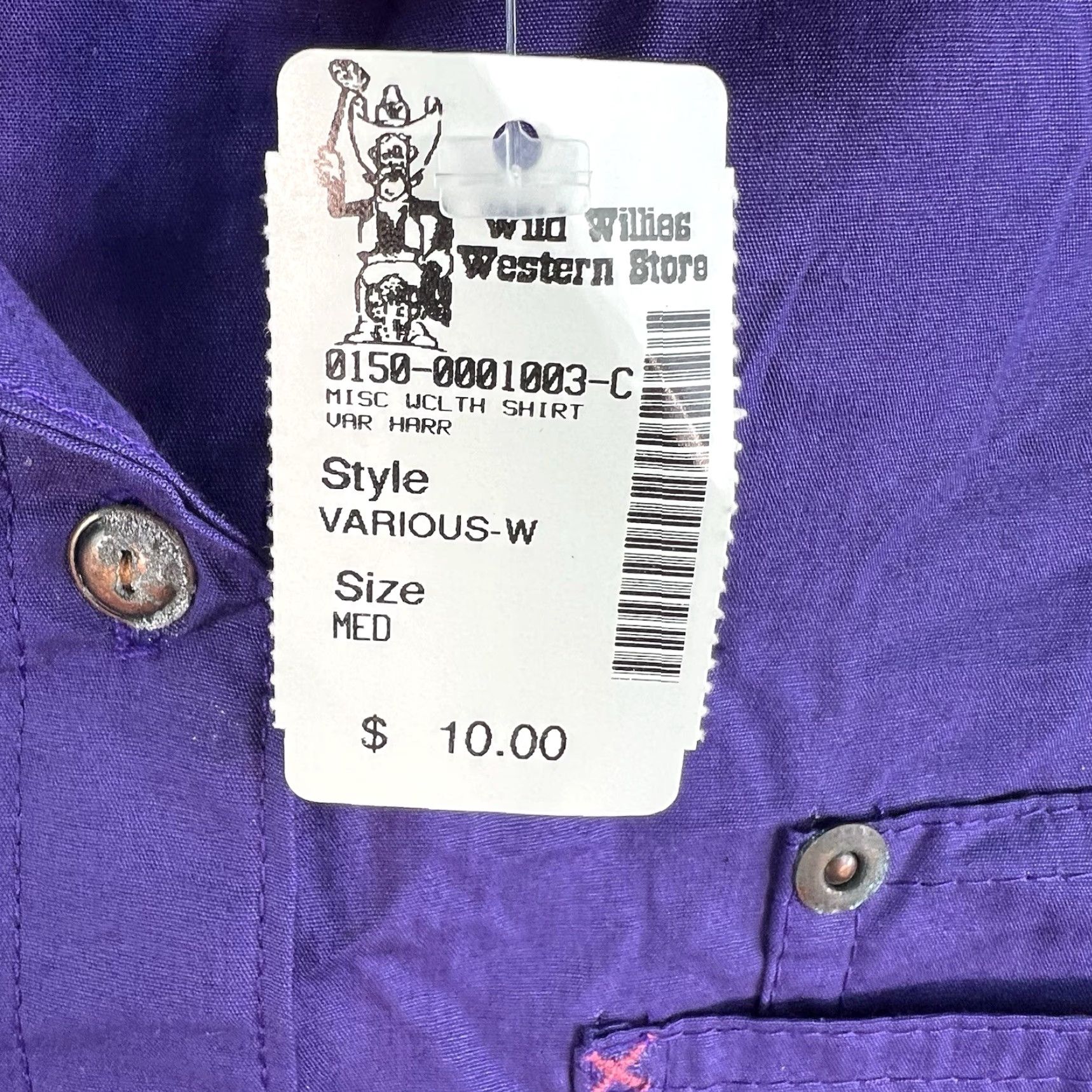 Vintage VINTAGE Rockies Western Shirt Women's Size M Purple Casual Western Style Embroidered Long Sleeve US 90s Womens Size M / US 6-8 / IT 42-44 - 4 Thumbnail