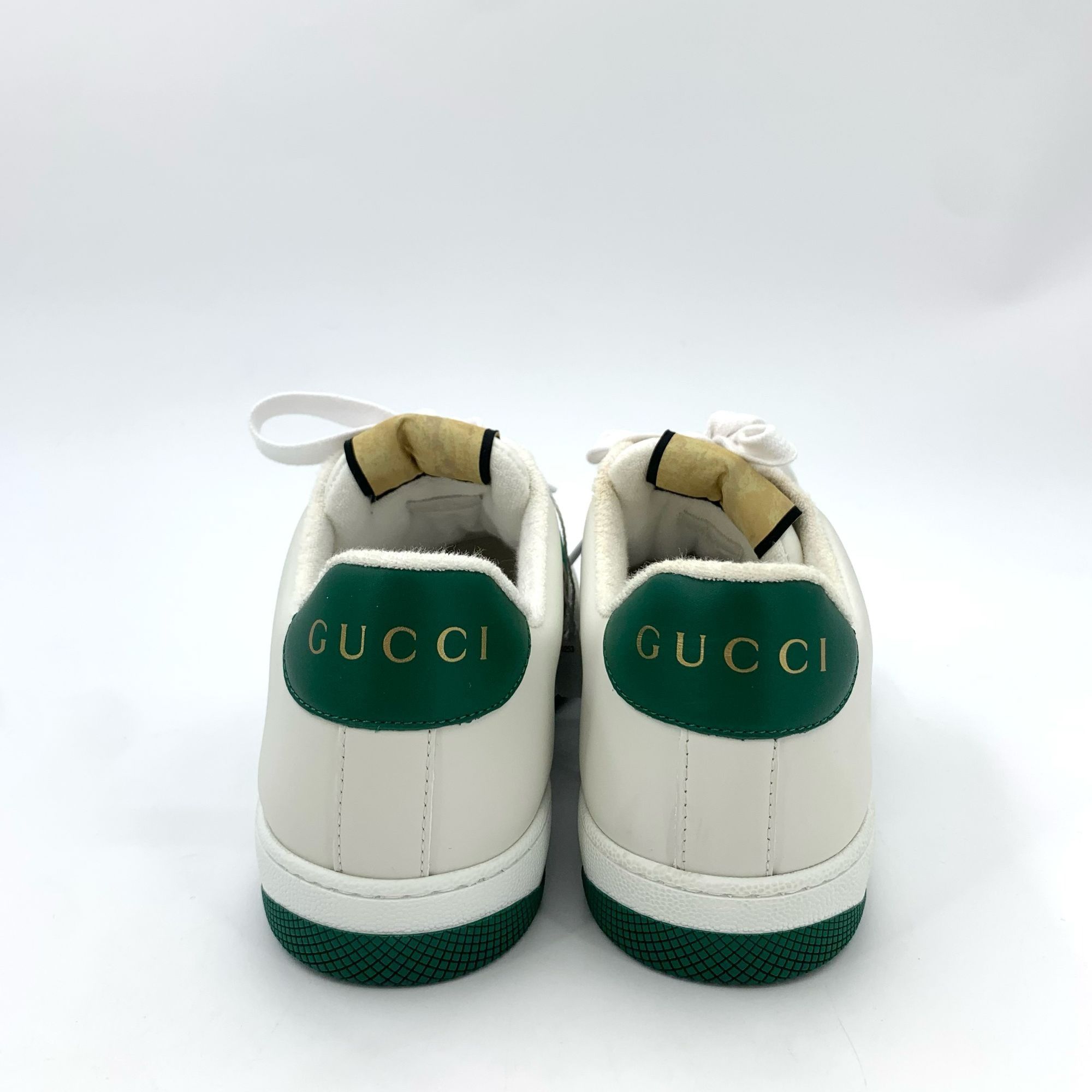 Gucci Gucci White & Green GG Logo Lace-Up Sneakers 8.5 With Origin Size US 8.5 / IT 38.5 - 6 Thumbnail