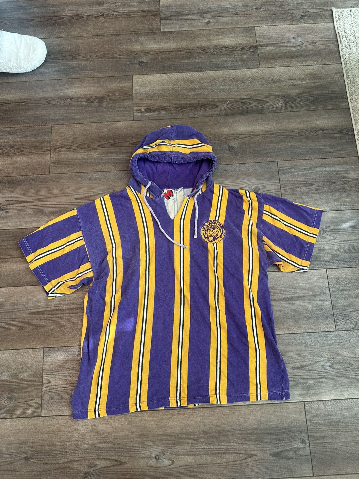 Vintage Rare 1990s Grambling University Tigers Mach1 Hooded Vtg Tee Size US XL / EU 56 / 4 - 1 Thumbnail