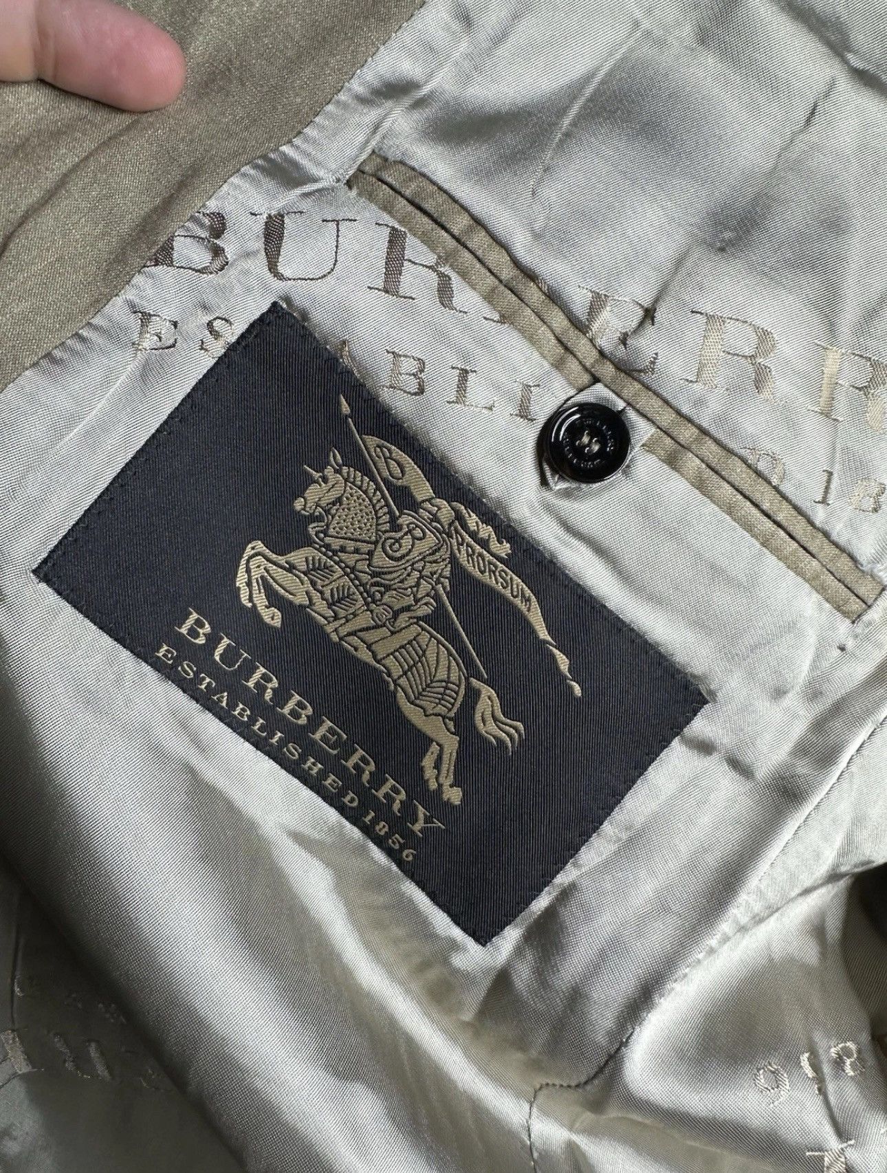 Burberry Burberry Linen Size IT 54 Archive Suit Blazer Jacket Size 54R - 4 Thumbnail