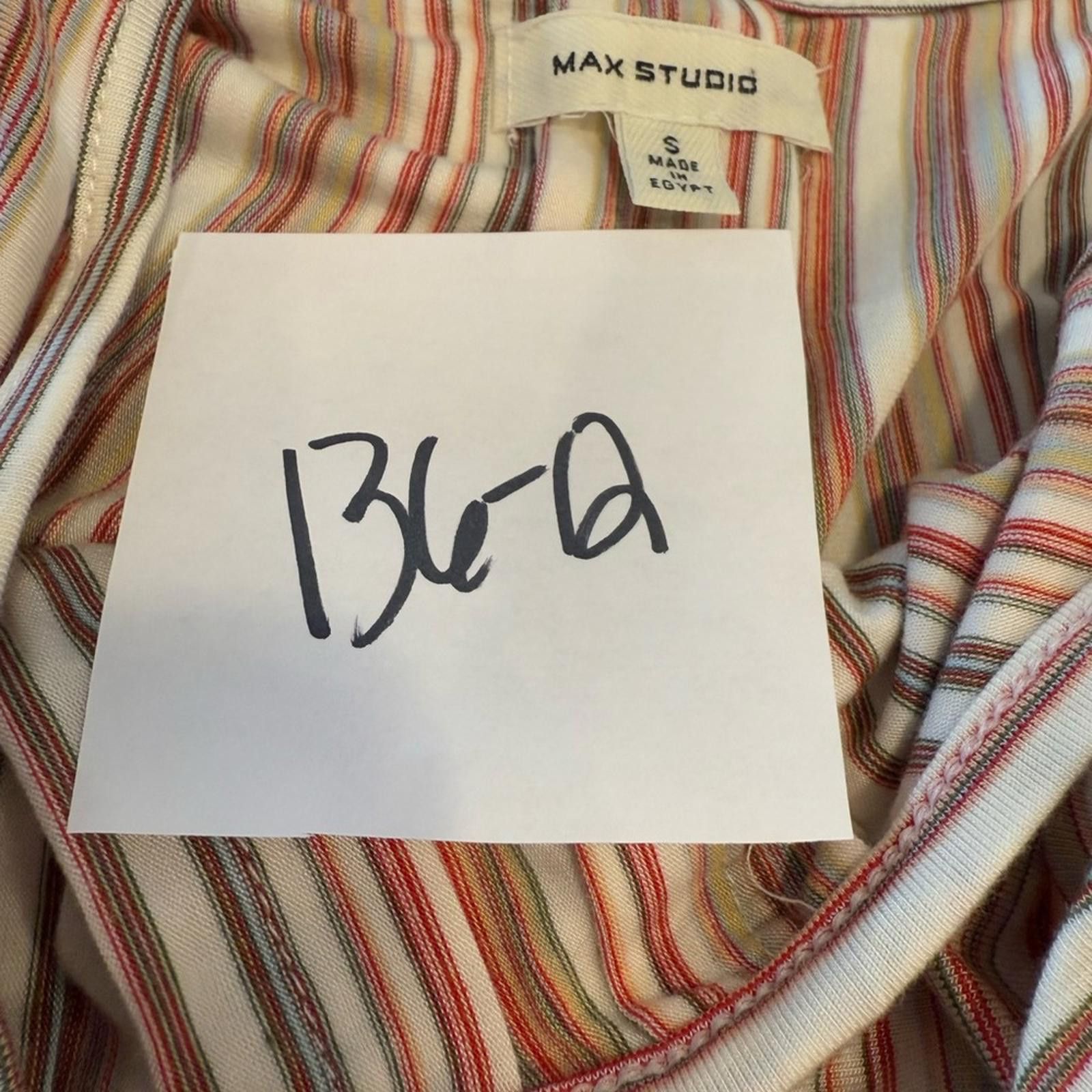 Other Max Studio cold shoulder neutral striped top SZ SM Size S / US 4 / IT 40 - 9 Thumbnail