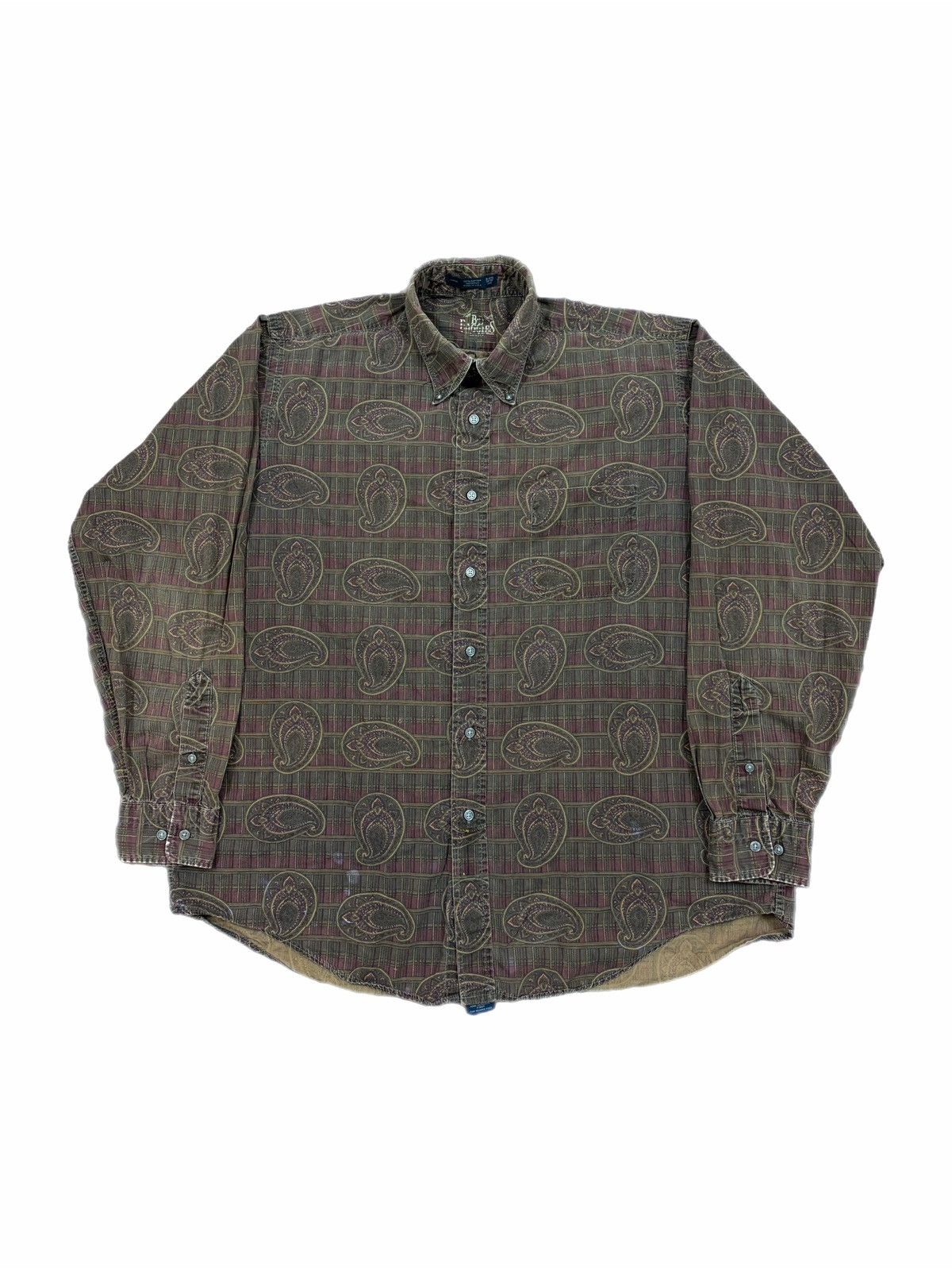 B.D. Baggies Vintage B.D. Baggies Shirt Paisley Button Long Sleeve USA Size US L / EU 52-54 / 3 - 1 Thumbnail