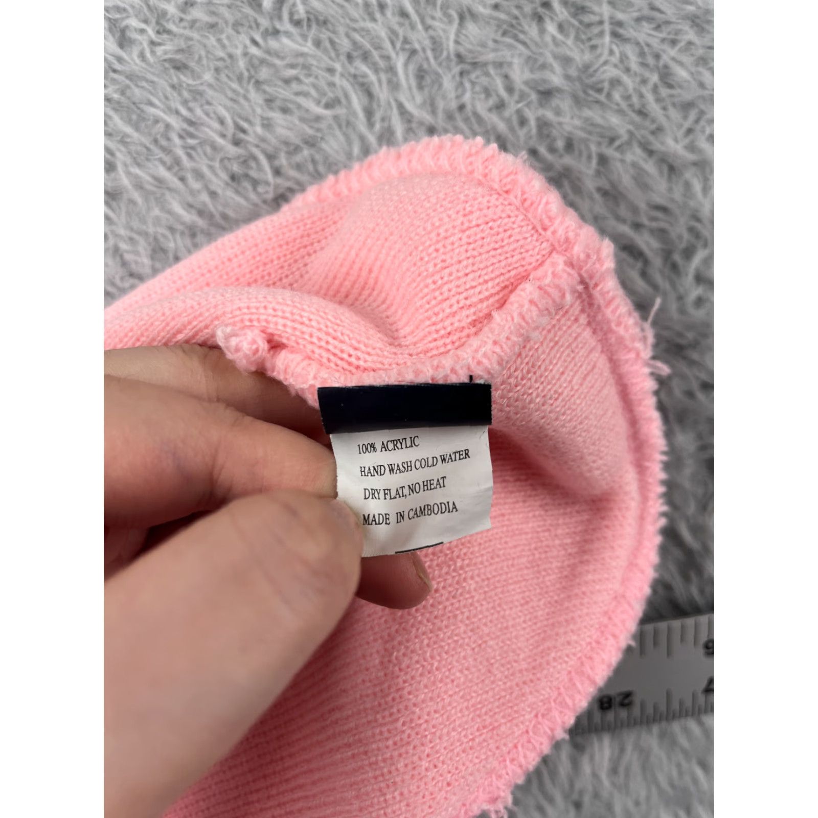Vintage Decky Beanie Toque Adult One Size Pink Knit 100% Acrylic McMaster Electric Co. (Hat/Cap) Size ONE SIZE - 8 Thumbnail