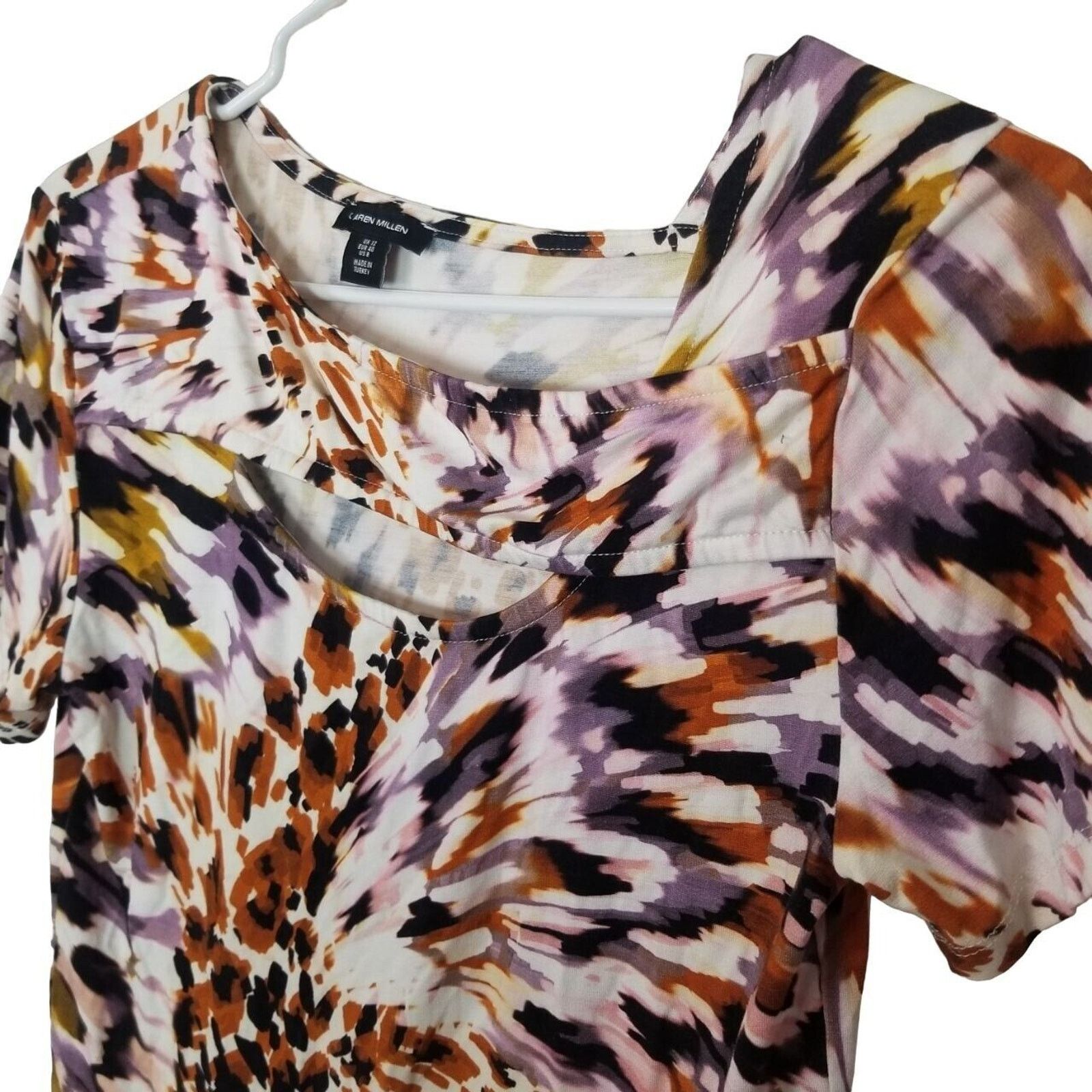Karen Millen Karen Millen Cut Out Abstract Animal Print Top 8 Mob Wife Size M / US 6-8 / IT 42-44 - 4 Thumbnail