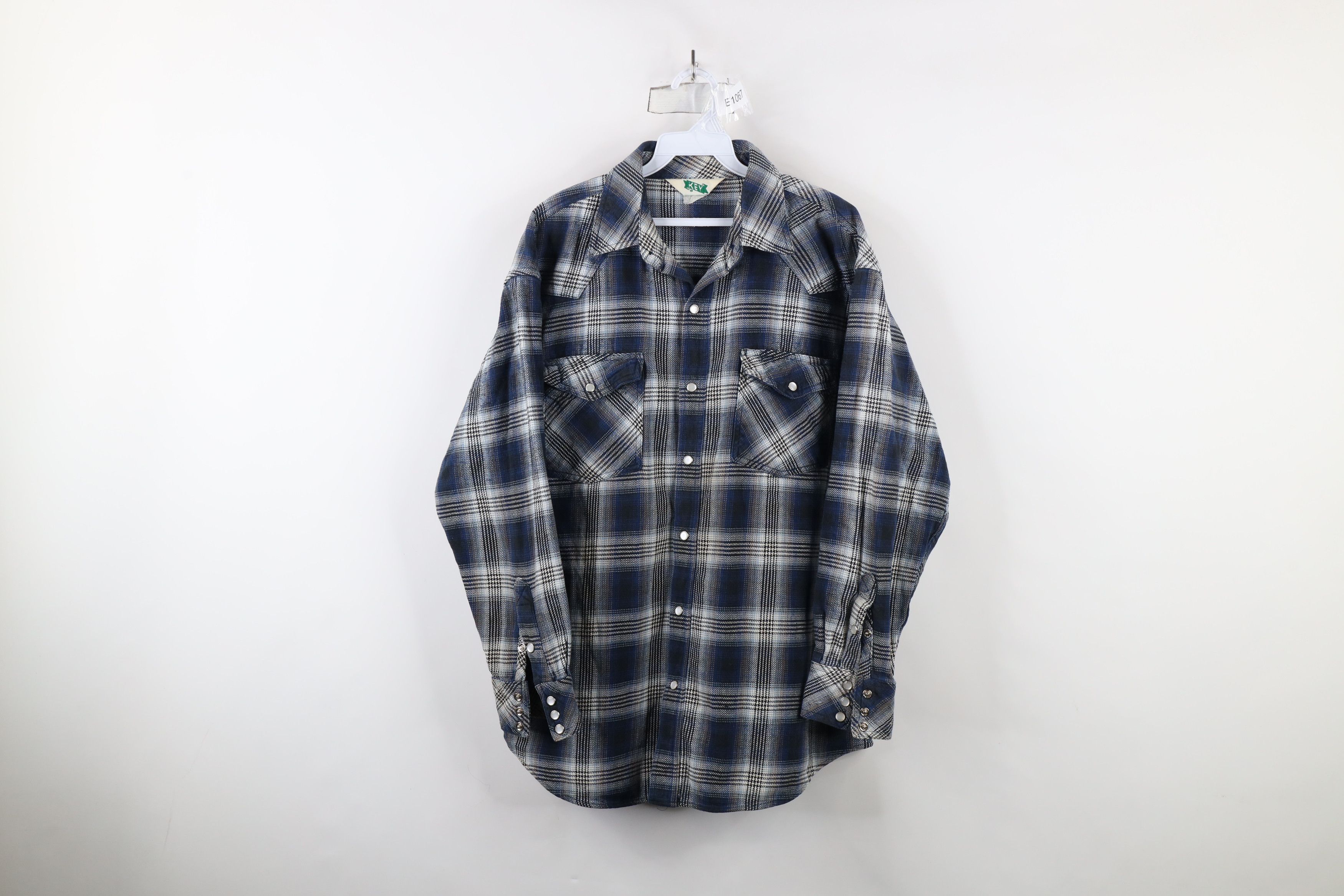 Vintage Vintage 90s Streetwear Cowboy Flannel Snap Button Shirt Size US XL / EU 56 / 4 - 1 Thumbnail