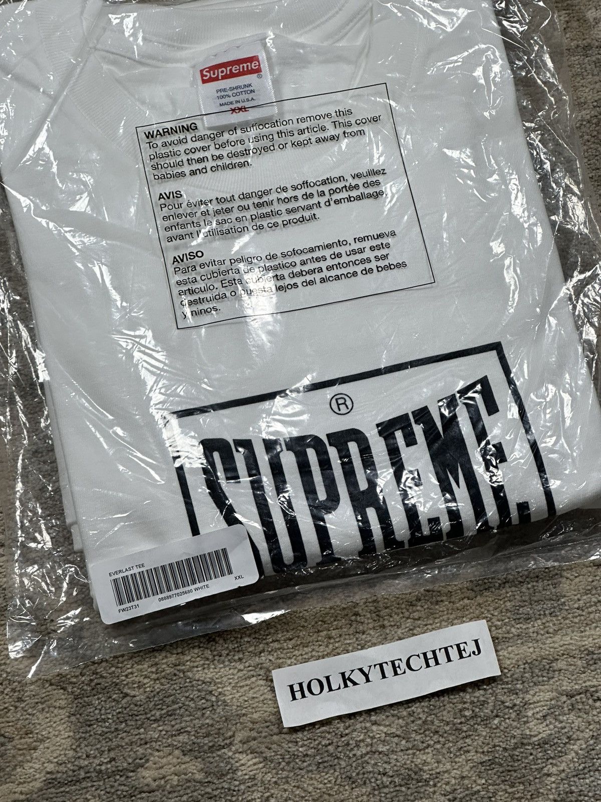 Supreme Supreme Warm Up Tee - White - XXL - FW23 Size US XXL / EU 58 / 5 - 3 Thumbnail