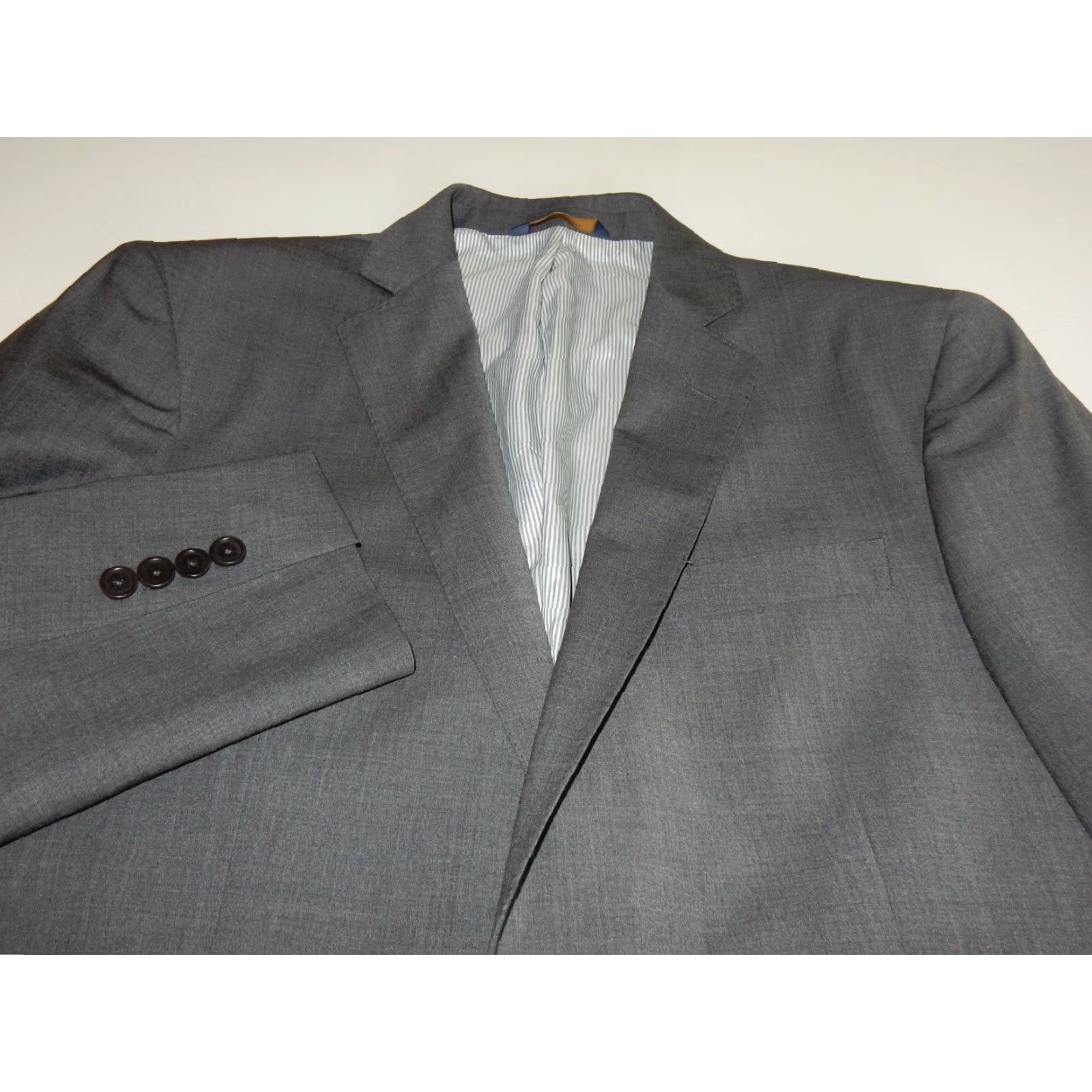 Brooks Brothers Brooks Brothers Men's Blazer Jacket 41R Wool Gray Solid 2 Button 1 Piece Regular Coat/Coat Blazer Size 42R - 2 Thumbnail