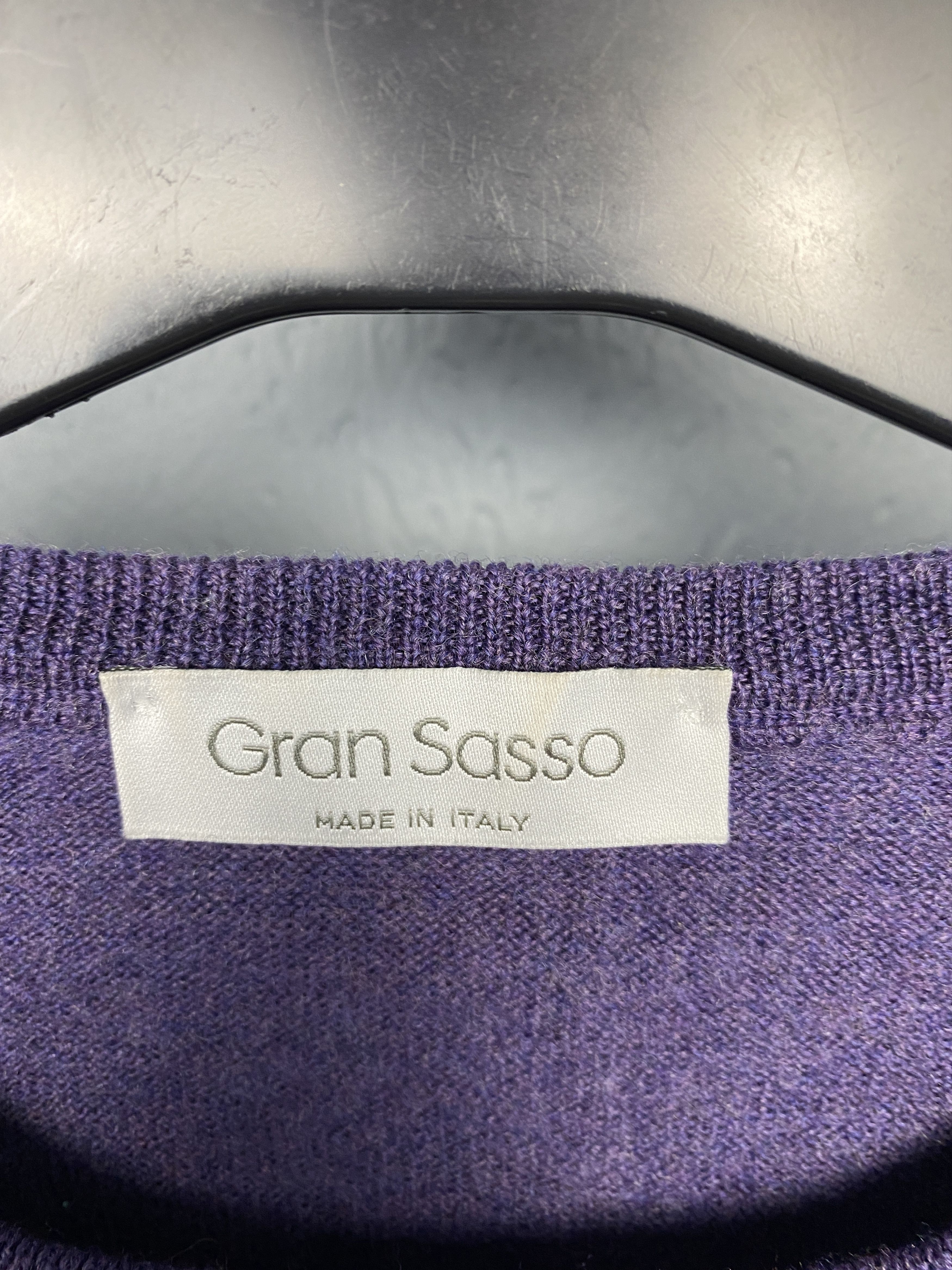Gran Sasso Gran Sasso Mens Crew Neck Wool Knit Sweater Size US XL / EU 56 / 4 - 3 Thumbnail