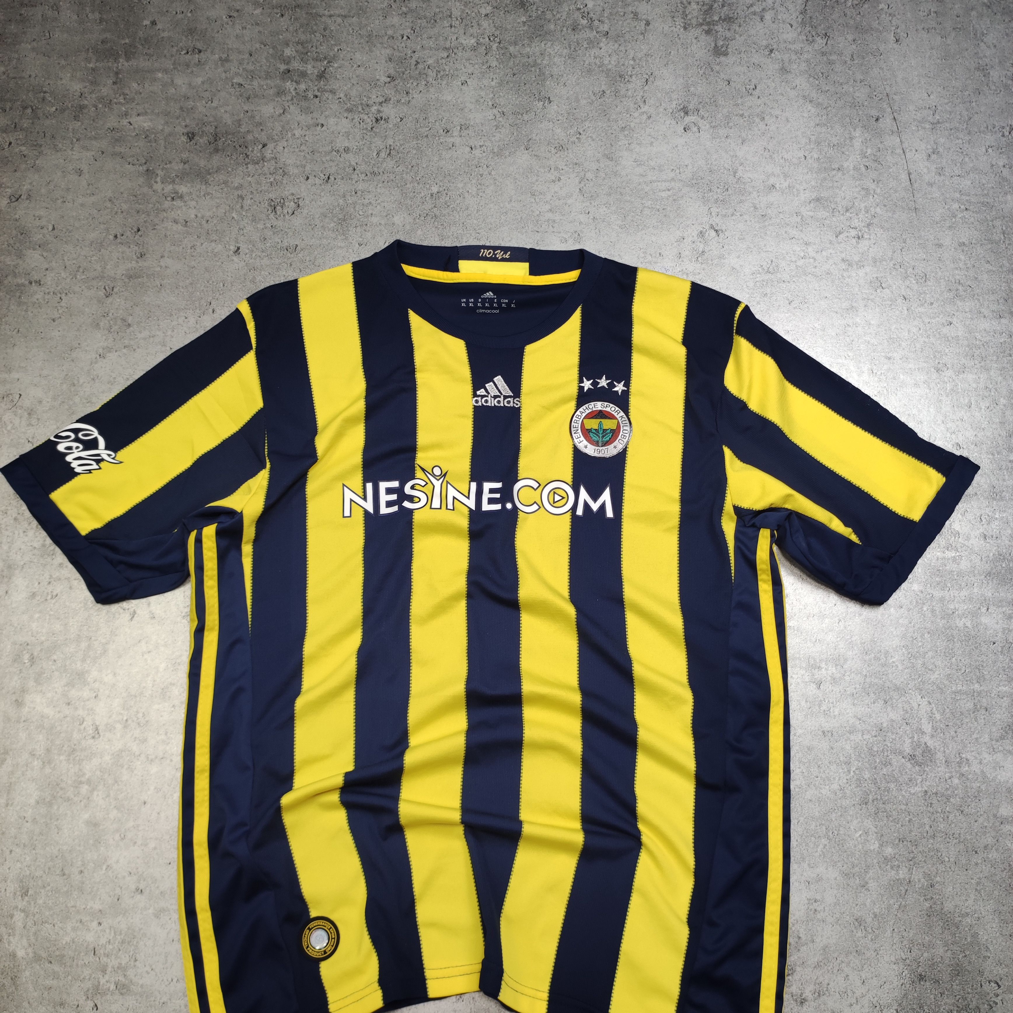 Vintage RARE Vintage Adidas x Fenerbahce SK Home Soccer Jersey Size US XL / EU 56 / 4 - 2 Thumbnail