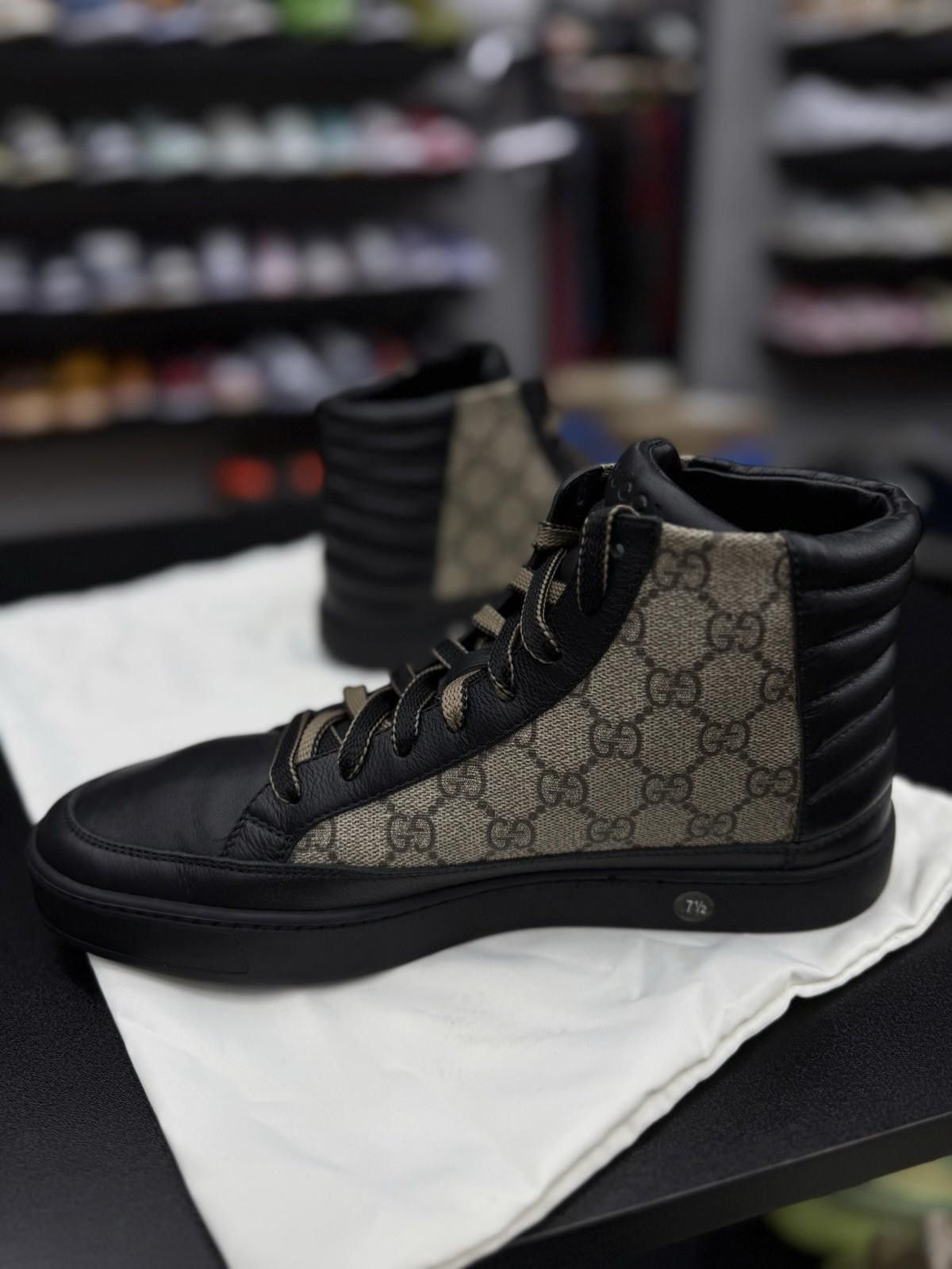 Gucci Authentic Gucci GG Monogram Logo Leather Sneakers 7.5G/8US Size US 8 / EU 41 - 4 Thumbnail