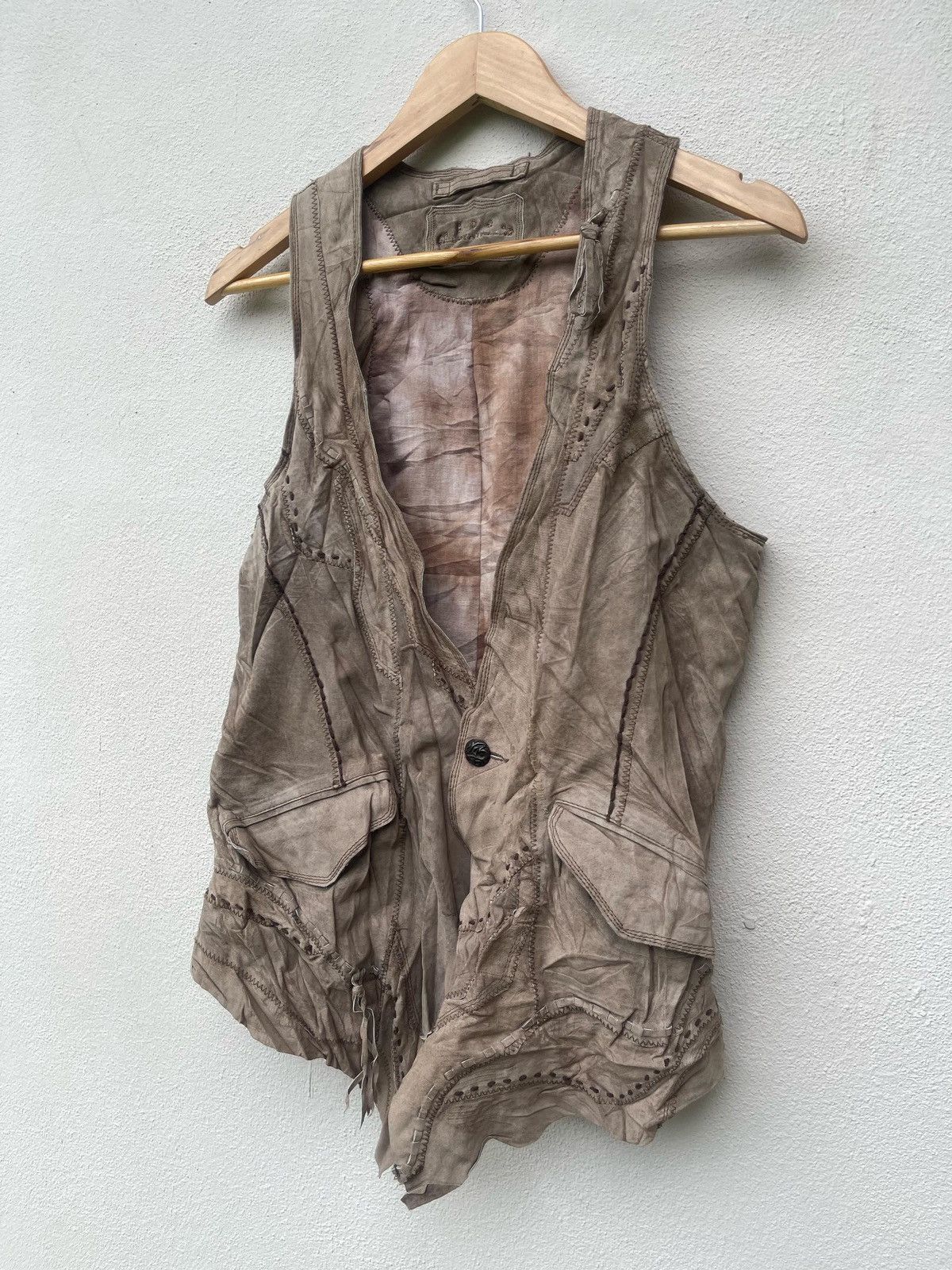 If Six Was Nine × Japanese Brand × Le Grande Bleu (L.G.B.) GOA Deconstructed Suede Leather Jacket Size US M / EU 48-50 / 2 - 3 Thumbnail