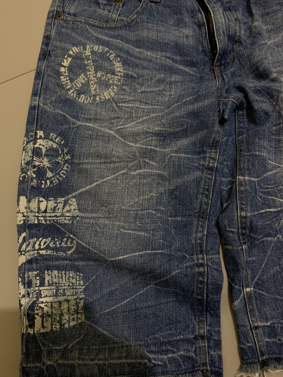 Japanese Brand 🐍 Y2k Nylaus Jorts Punk Style Ifsixwasnine Size US 30 / EU 46 - 5 Thumbnail