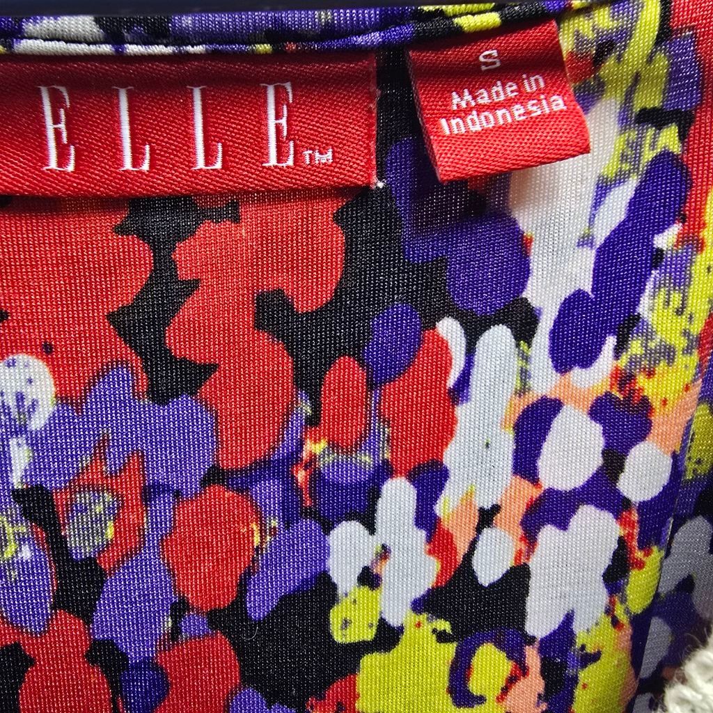 Ellesse Women's ELLE Floral Maxi Dress S Purple Red long Size S / US 4 / IT 40 - 4 Thumbnail