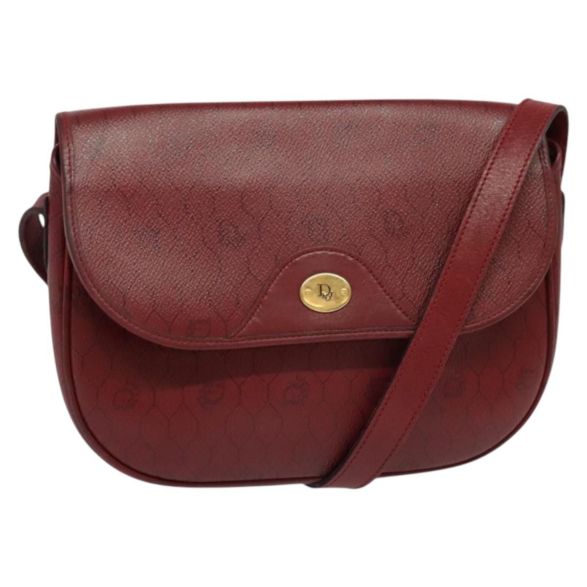Dior DIOR Honeycomb Canvas Shoulder Bag Pvc Red Gold Size ONE SIZE - 1 Thumbnail