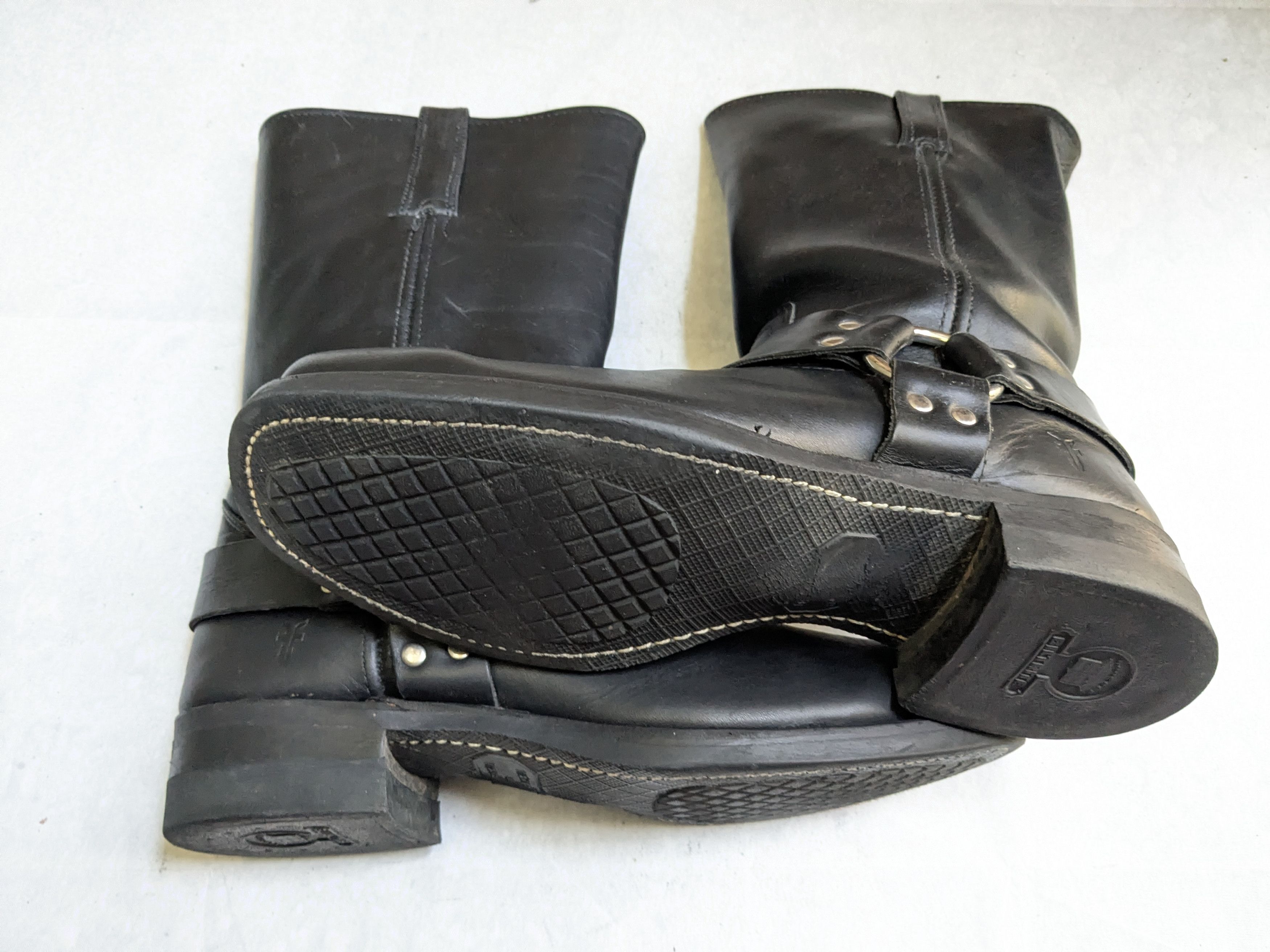 Frye Frye Harness Boots Black 12 M Leather Buckle Size US 12 / EU 45 - 14 Thumbnail