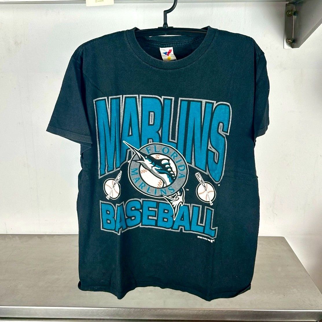Vintage Vintage 1992 Florida Marlins Baseball MLB T-Shirt Size US XL / EU 56 / 4 - 1 Thumbnail