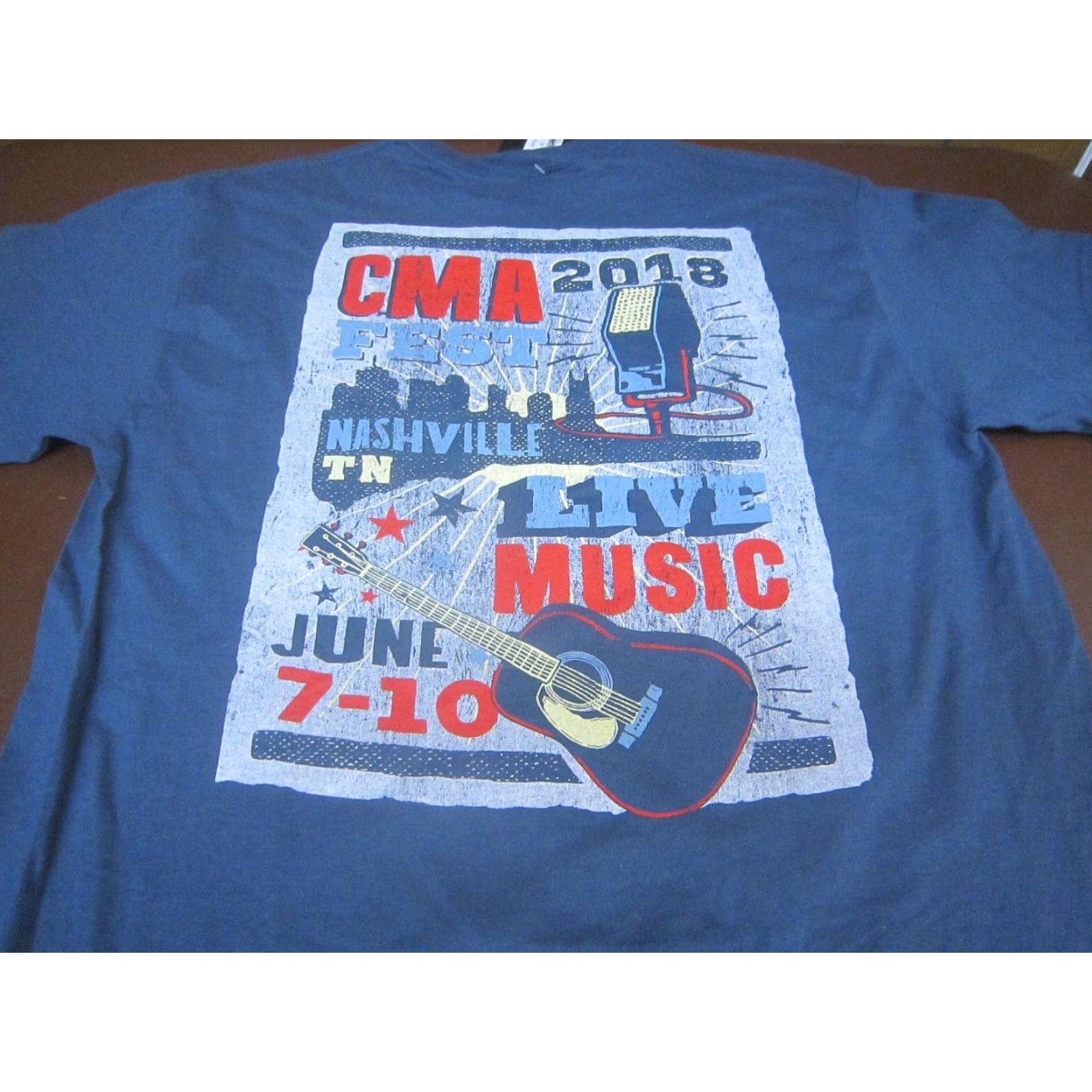Vintage VINTAGE CMA T-Shirt Medium Unisex Adults Blue 2018 Country Music Association Festival Graphic Tee Music Sign CMA Men/Women? Size US M / EU 48-50 / 2 - 2 Thumbnail