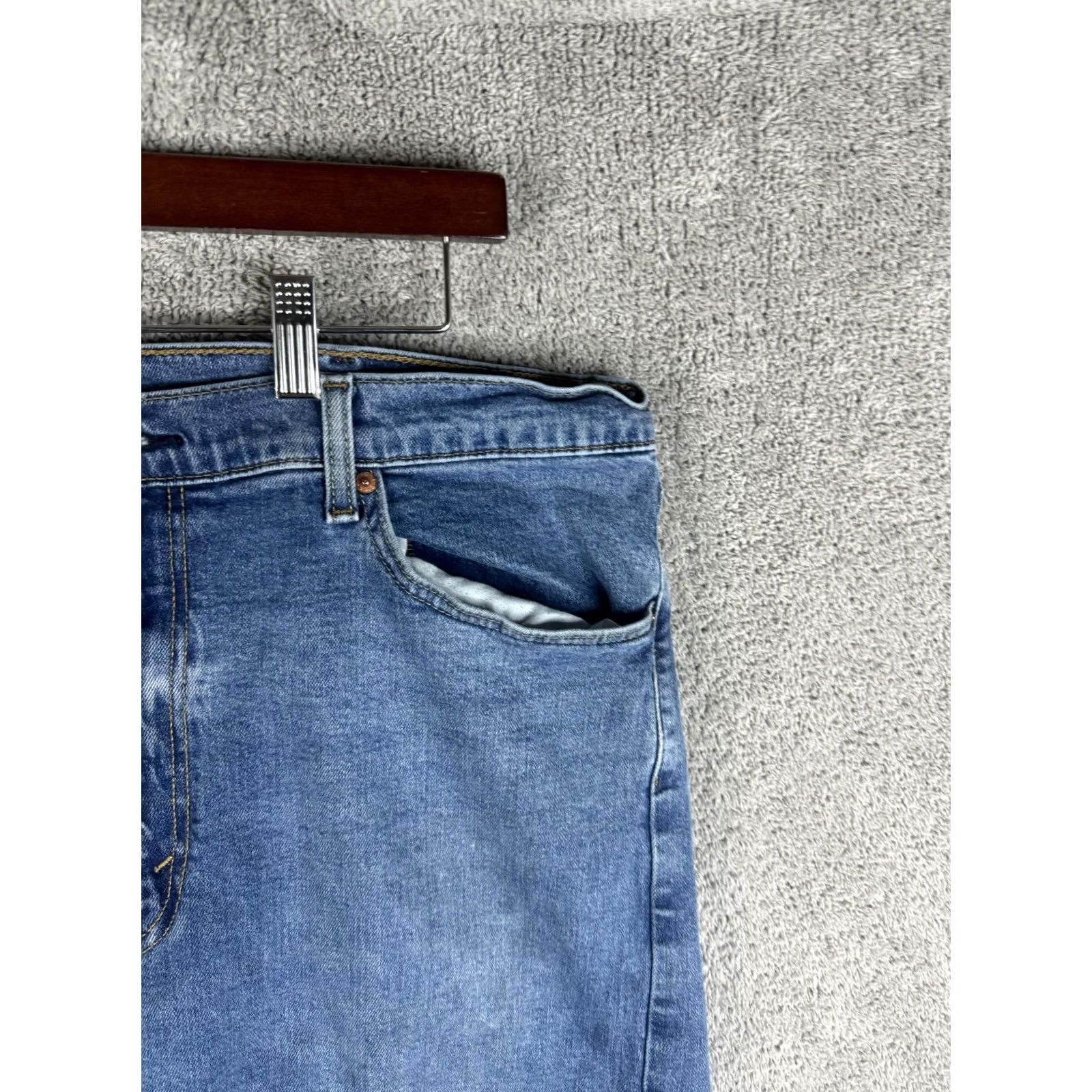Levi's Levi's 505 Jeans Mens 40x32 Blue Denim Straight Regular Fit WaterLess Wash Denim Pocket Zip Levi's 500 Series Size US 40 / EU 56 - 3 Thumbnail