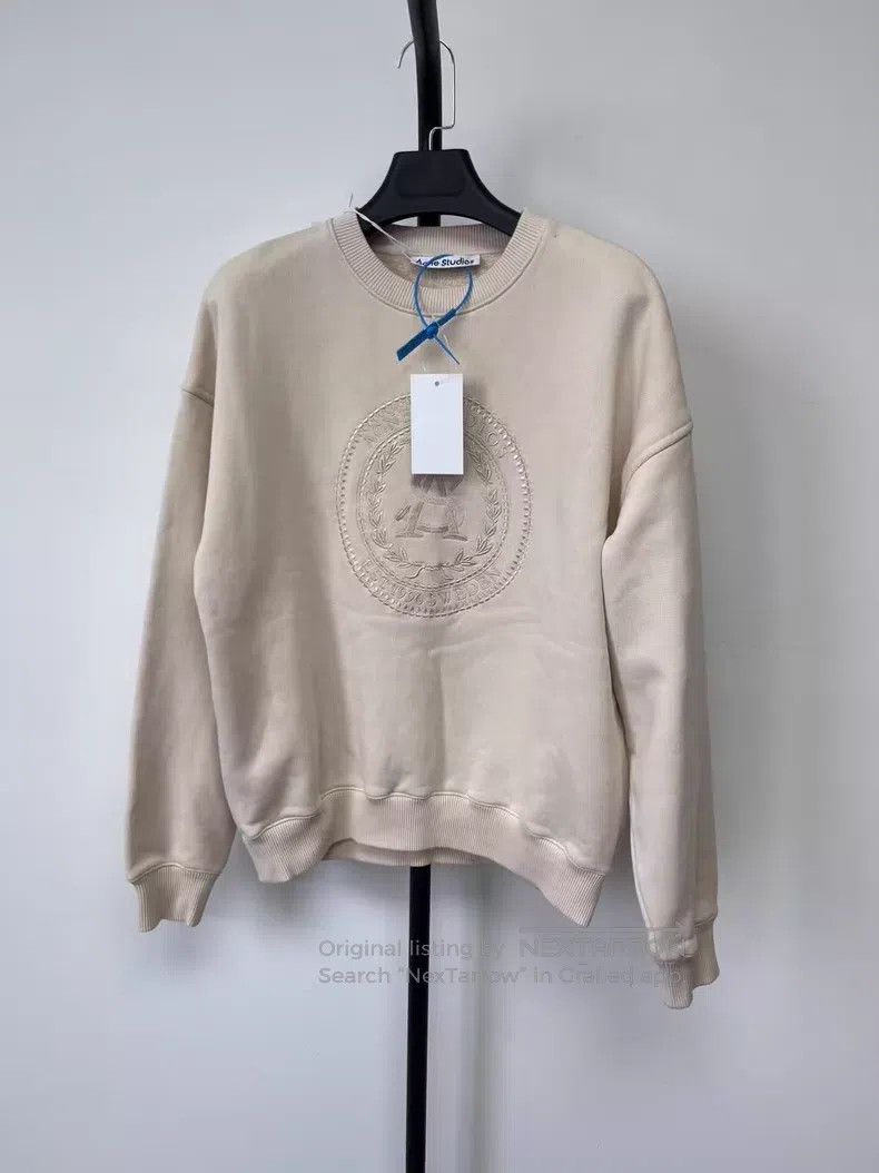 Acne Studios Acne Studios Logo Embroidered Crew Neck Long Sleeve Sweats Size US S / EU 44-46 / 1 - 1 Thumbnail