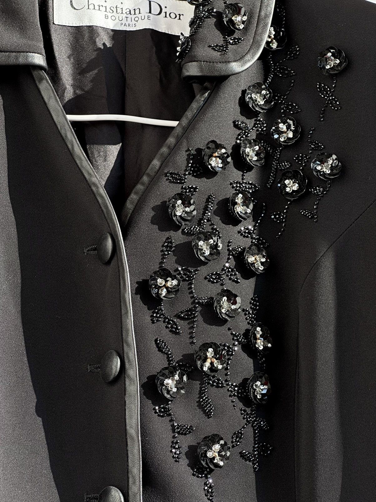 Dior DIOR Beaded Jacket Embroidered with Pearl Celluloid Flowers Size M / US 6-8 / IT 42-44 - 12 Thumbnail