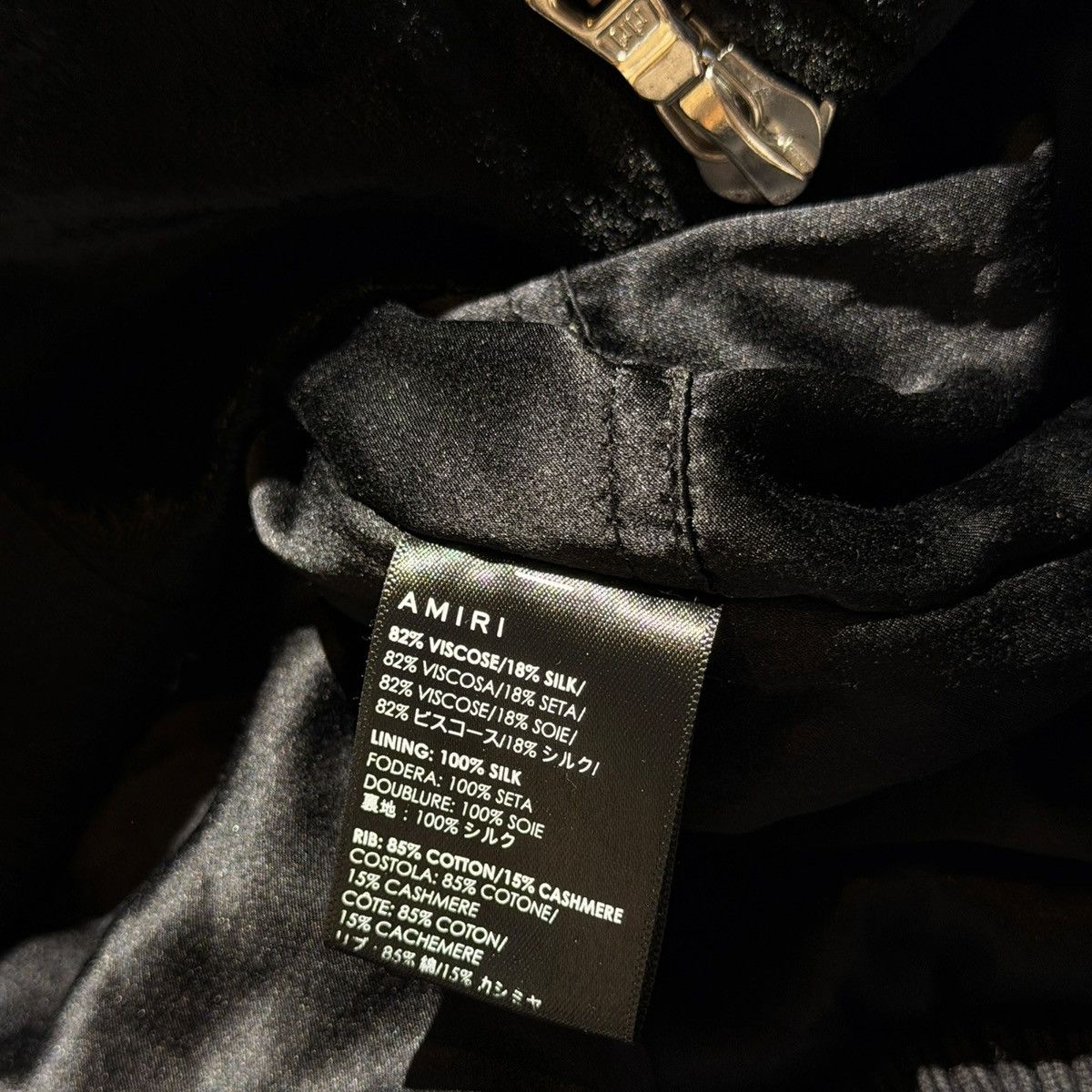 Amiri $1,900 Velvet zip bomber jacket Size US S / EU 44-46 / 1 - 4 Thumbnail