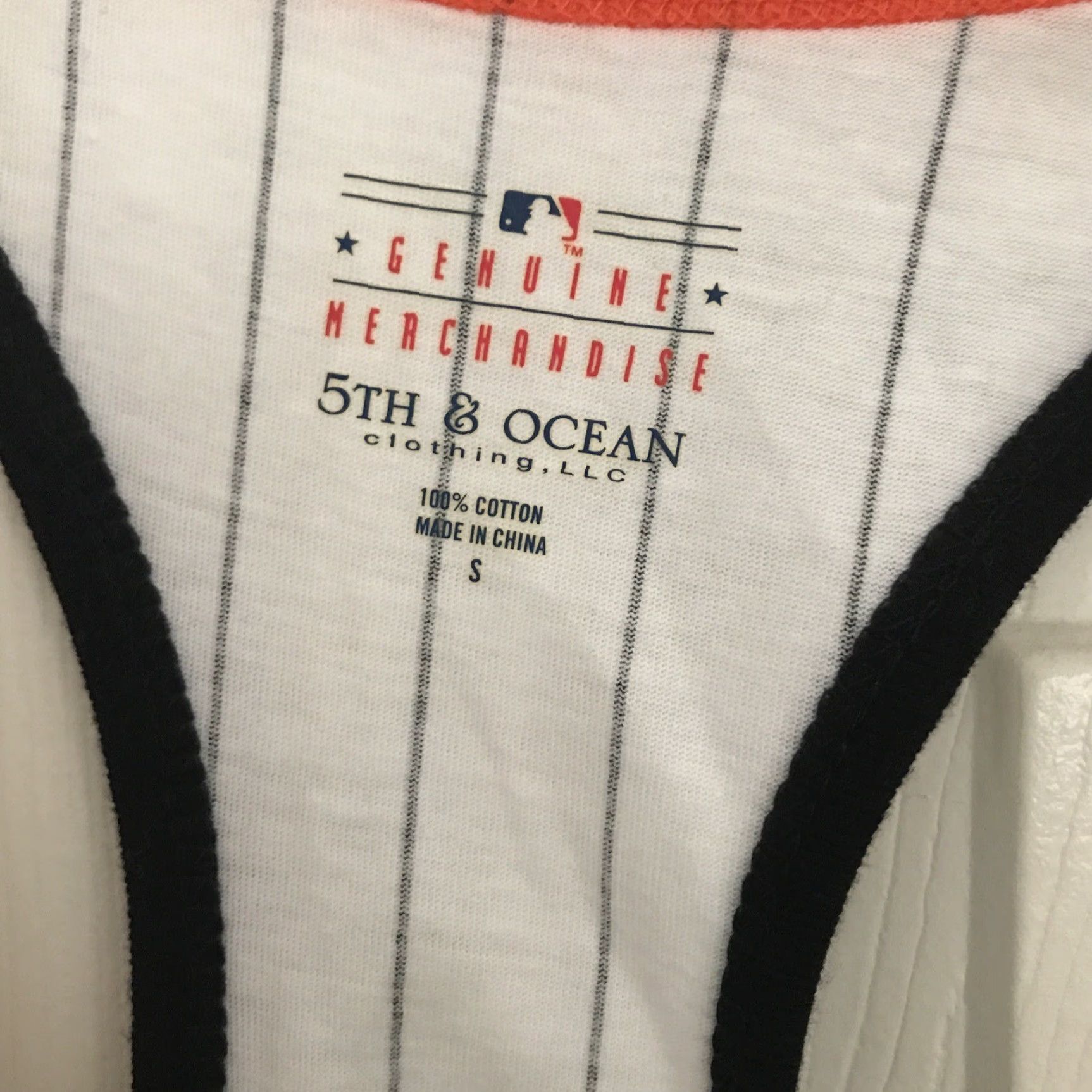Vintage Genuine Merchandise Tank Top White Giants 5th Ocean, Size Small, Sleeveless, Cap Sleeve, 100% Cotton, Knit, Regular, Women, Tank Size S / US 4 / IT 40 - 3 Thumbnail
