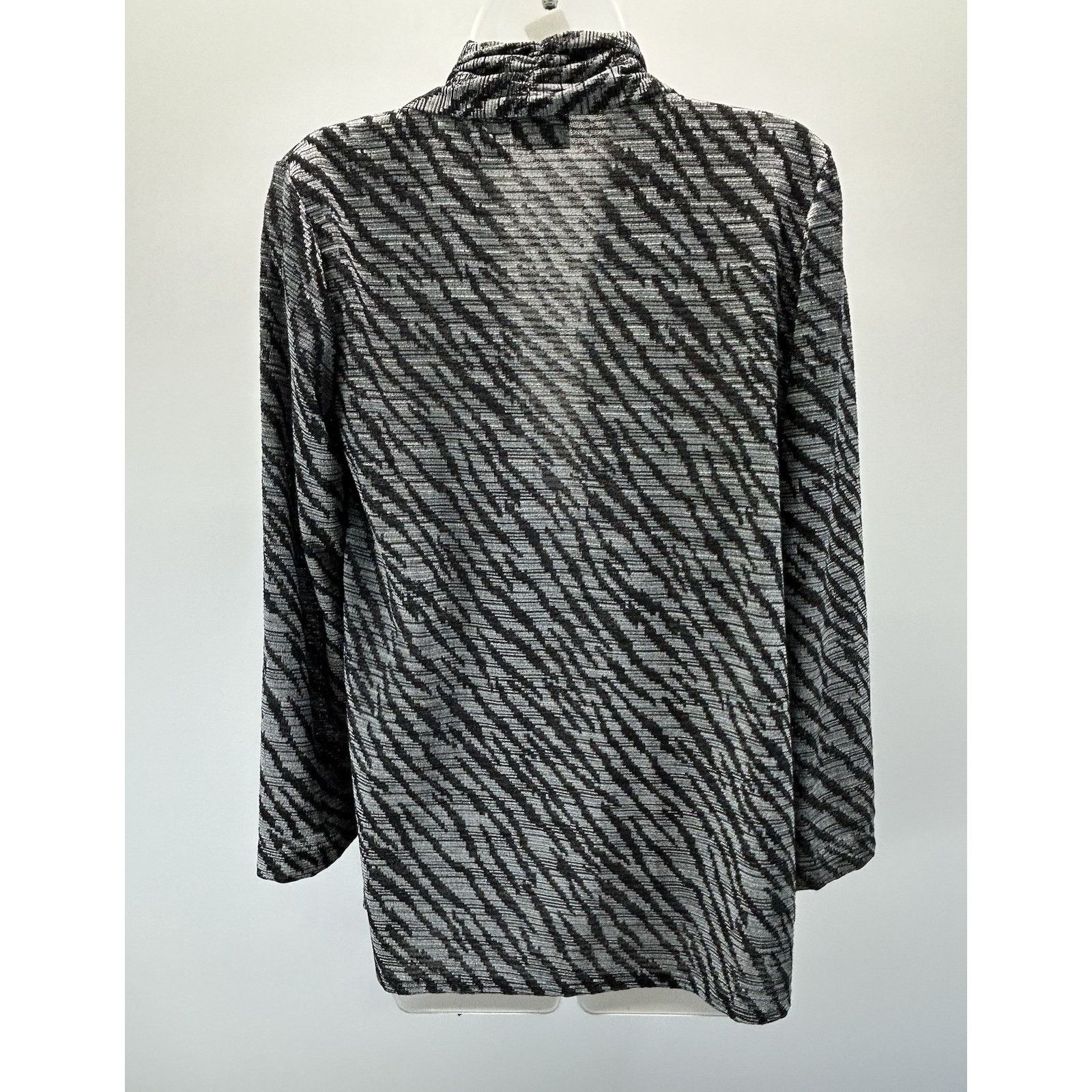 Chicos Chico’s Women’s Sz 0 Black & Grey Pattern Cardigan Size S / US 4 / IT 40 - 4 Thumbnail