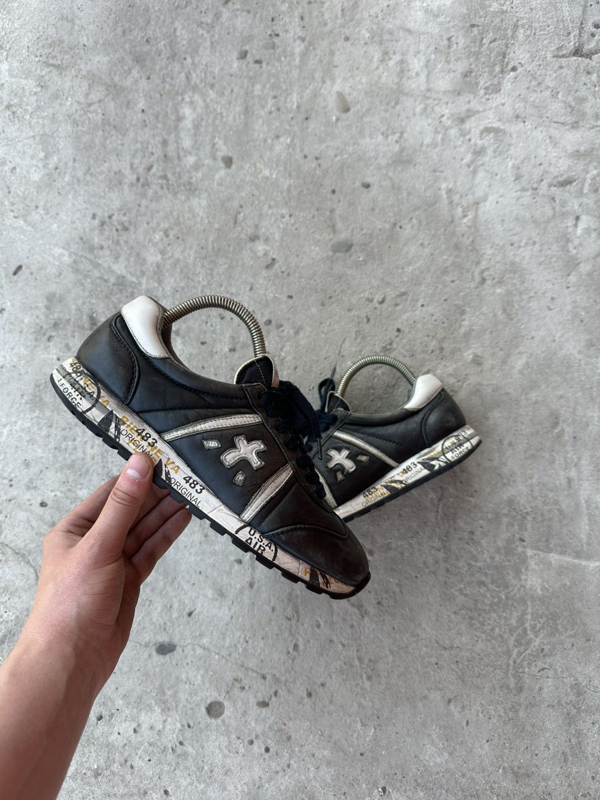 Premiata × Vintage Vintage Premiata Leather Sneakers Low-Top Y2K Old Money Size US 7 / EU 40 - 2 Thumbnail