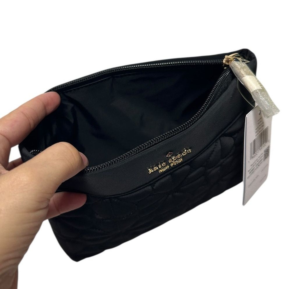 Kate Spade Kate Spade Spade Flower Quilted Cosmetic Pouch Black Size ONE SIZE - 6 Thumbnail