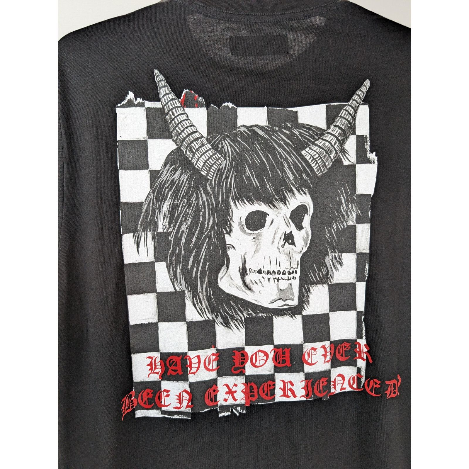 Amiri o1rshd1 Q:5 / Wes Lang Checker Skull Tee T-Shirt in Black Size US M / EU 48-50 / 2 - 10 Thumbnail