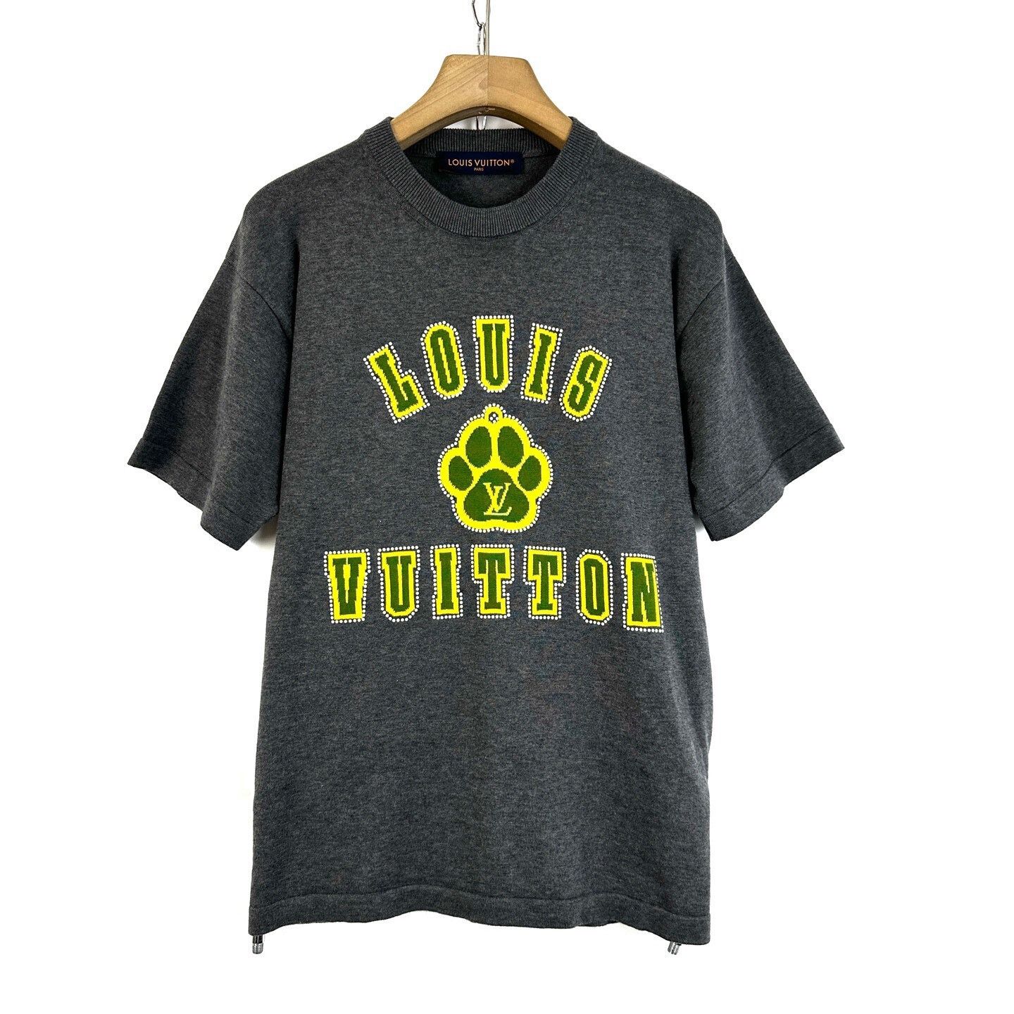 Louis Vuitton Louis Vuitton Gray Dog Paw Knit Tee Size US S / EU 44-46 / 1 - 1 Thumbnail