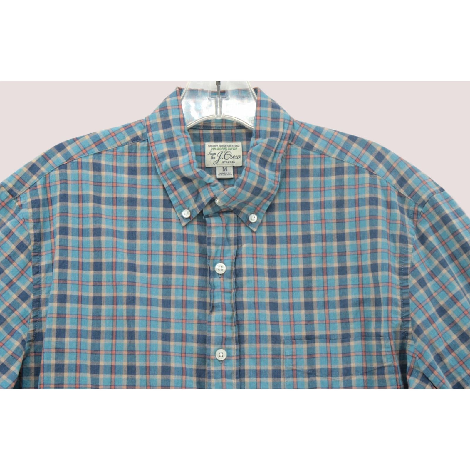 J.Crew J.CREW Slim Untucked Stretch Shirt Mens M Plaid Long Sleeve Button-Down Size US M / EU 48-50 / 2 - 1 Thumbnail