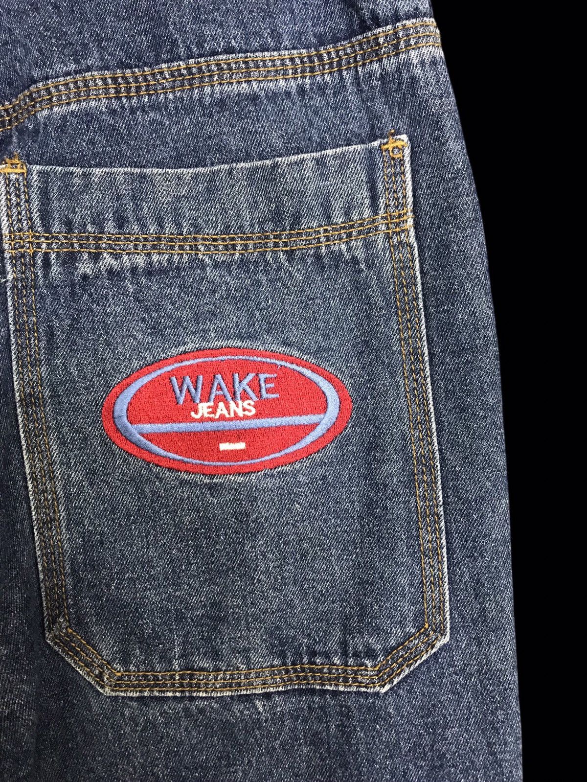 Japanese Brand 💥BAGGY💥WAKE JEANS BAGGY EXTRA LONG DENIM F353 Size US 26 / EU 42 - 17 Thumbnail