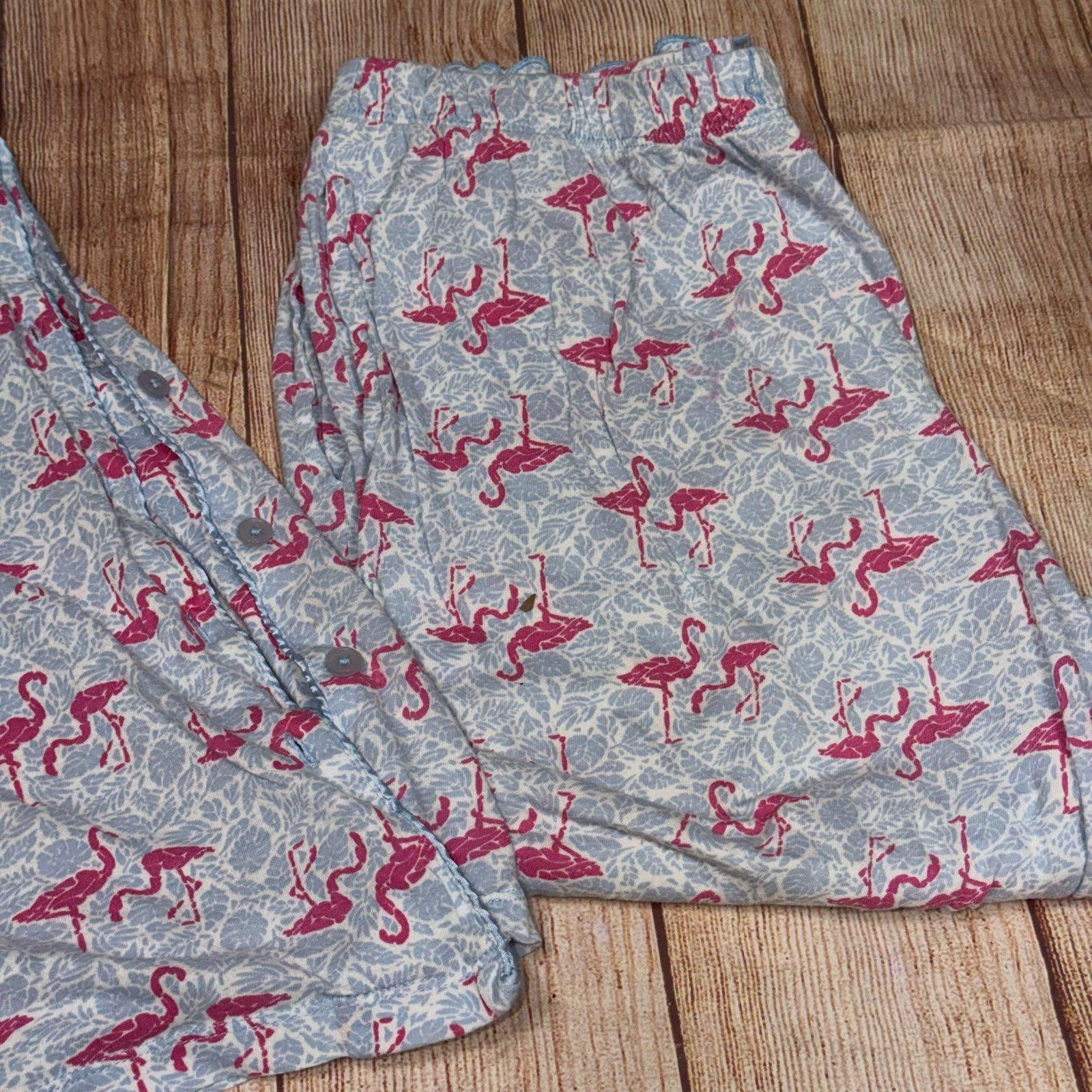 Other Crown & Ivy Small Flamingo Print Capri Pajama Set Size ONE SIZE - 3 Thumbnail