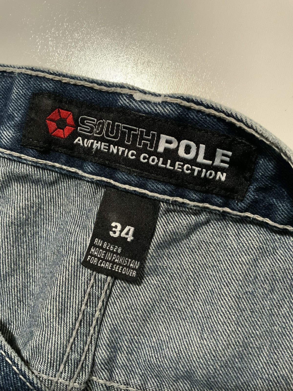 Southpole × Vintage VTG Y2K 2000s Southpole Baggy Hip Hop Denim Jean Shorts Size US 34 / EU 50 - 5 Thumbnail