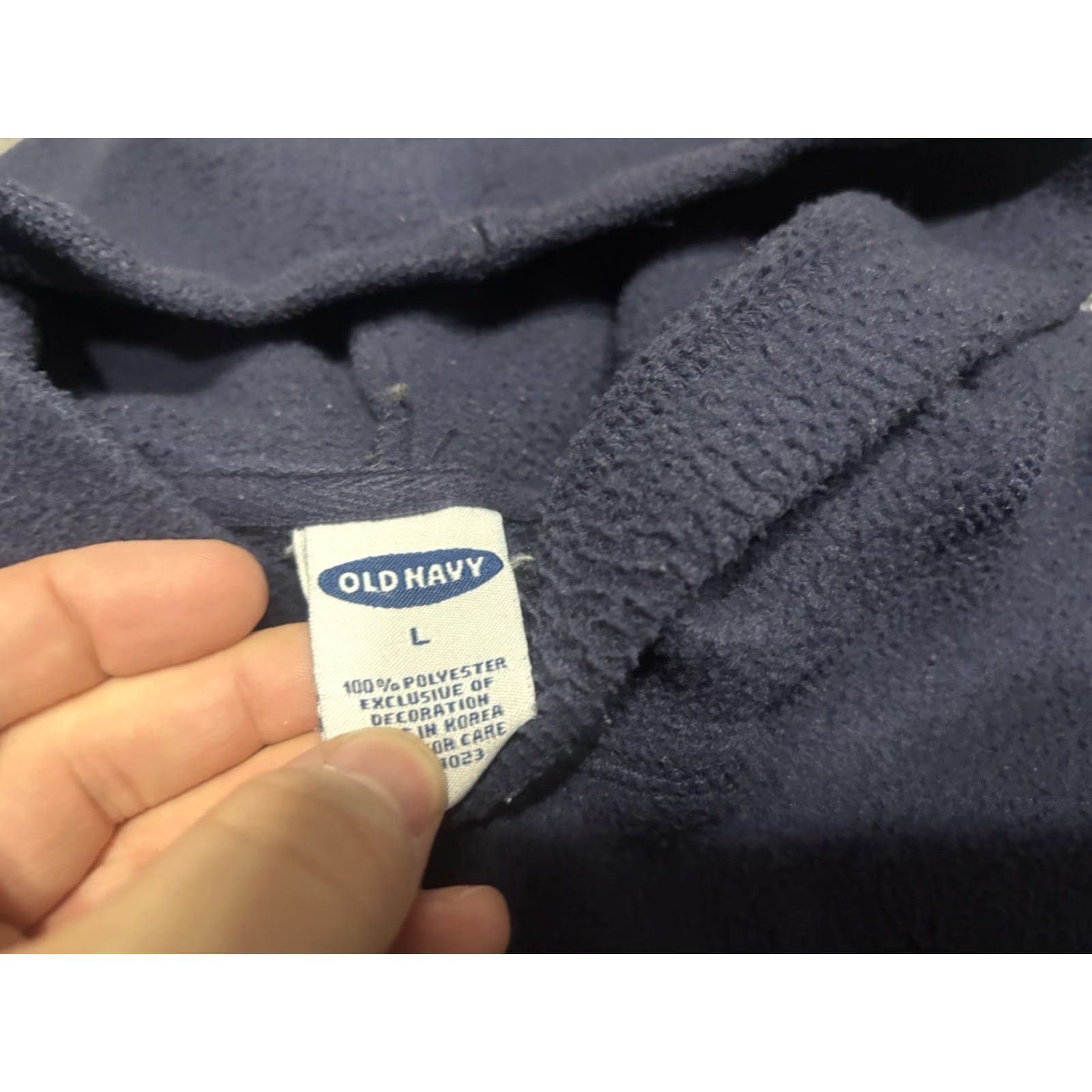 Old Navy VINTAGE Old Navy Hoodie Sweatshirt L Blue Fleece Hooded Sports Men Size US L / EU 52-54 / 3 - 2 Thumbnail