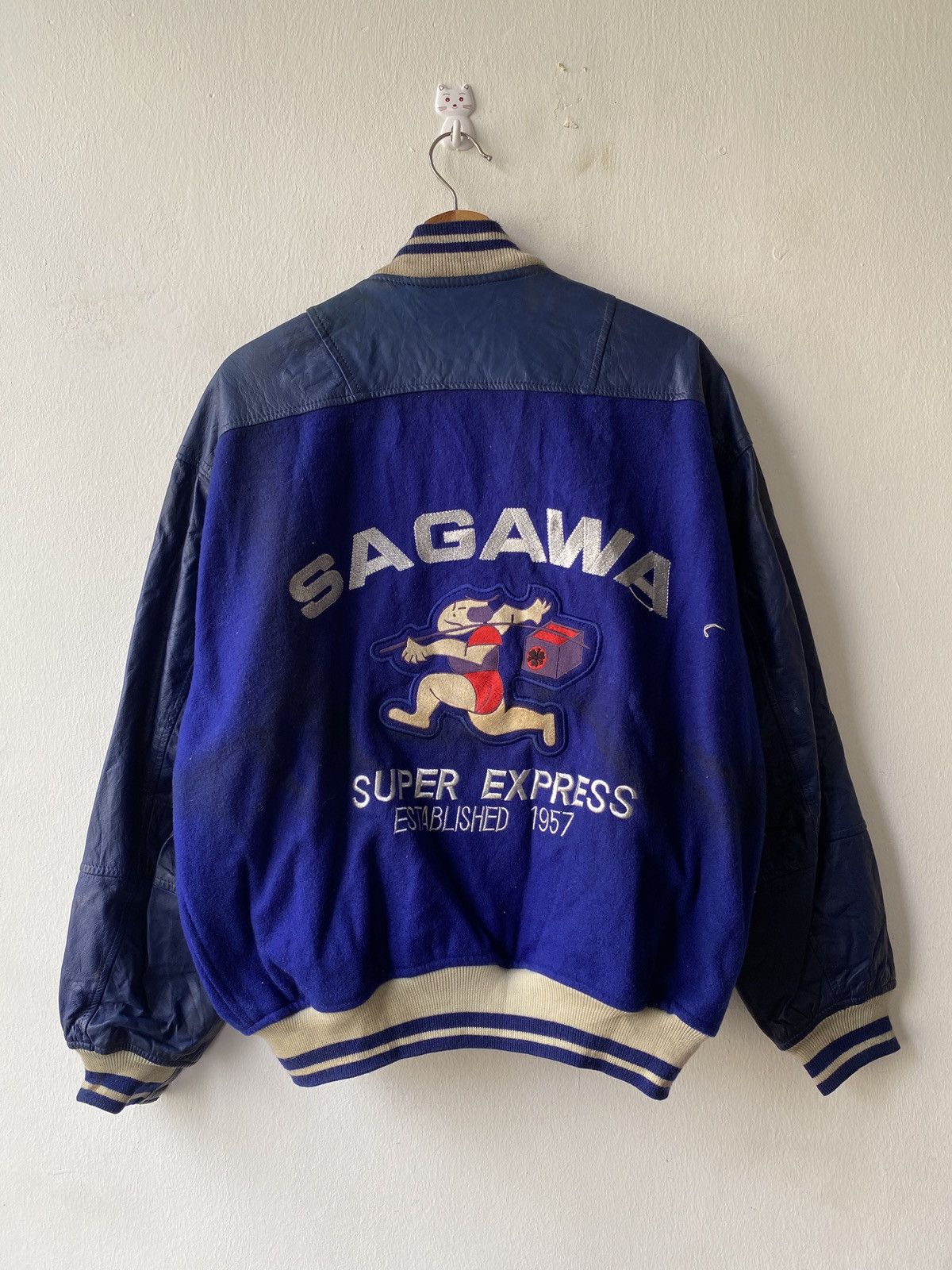 Japanese Brand Vintage 90’s Sagawa Super Express Varsity Jacket Size US L / EU 52-54 / 3 - 4 Thumbnail