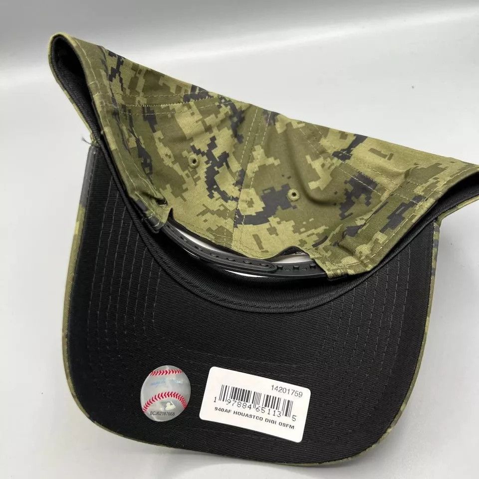 New Era Houston Astros Hat Men Camo 9Forty New Era Snap Back Cap New Size ONE SIZE - 6 Thumbnail