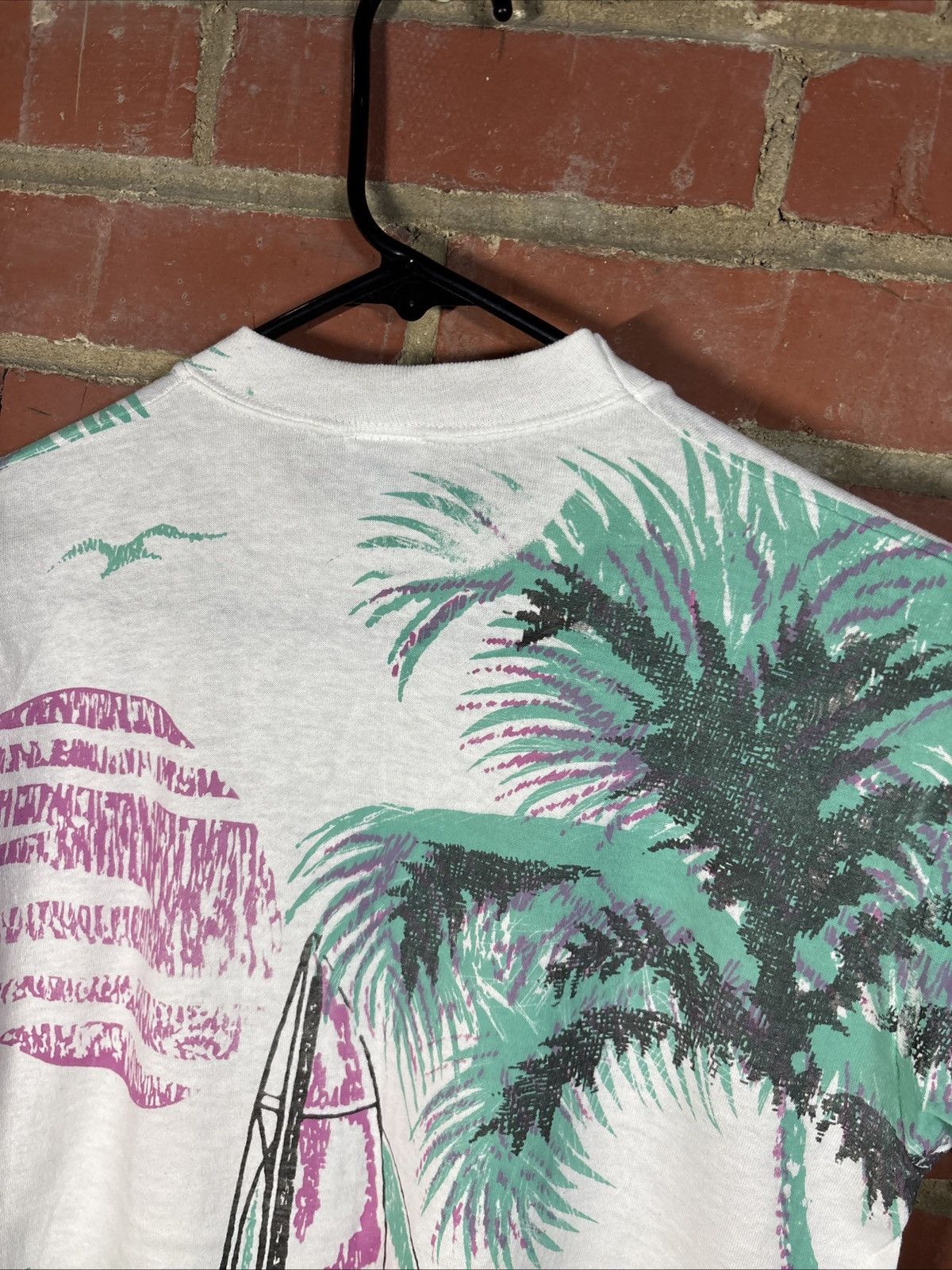 Jerzees Vintage 90s AOP Sailboat Beach Theme Shirt Jerzees USA Sz M Size US M / EU 48-50 / 2 - 6 Thumbnail