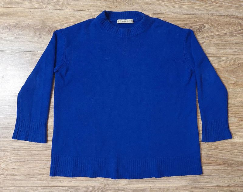 Zara 100% cashmere sweater jumper blue luxury soft comfortable Size US L / EU 52-54 / 3 - 1 Thumbnail