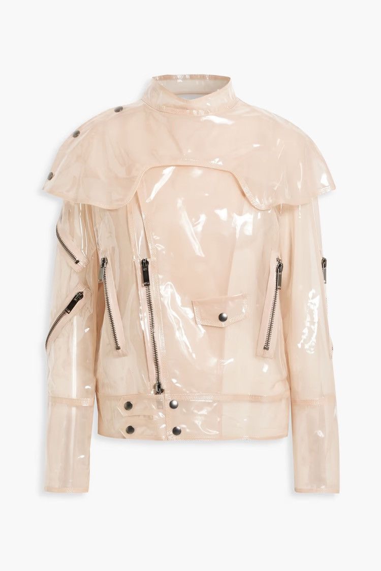 Valentino VALENTINO GARAVANI Zip-detailed vinyl Jacket Blush IT 42 Size M / US 6-8 / IT 42-44 - 1 Thumbnail