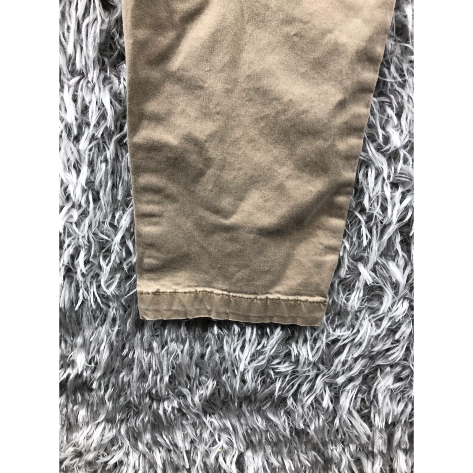 Lee Lee L231 Chino Pants Mens 30x32 Beige Slim Tapered 5-Pocket Flat Front Nylon Cotton Blend Logo Size US 30 / EU 46 - 7 Thumbnail