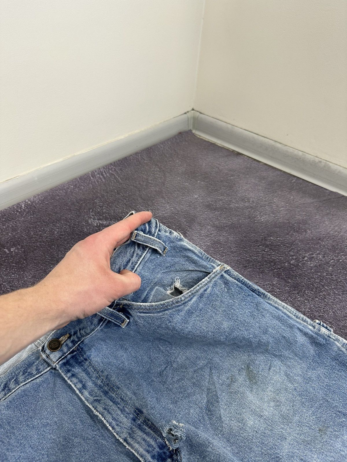 Dickies Vintage Dickies Light Blue Carpenter USA Opium Work Pants Size US 38 / EU 54 - 16 Thumbnail