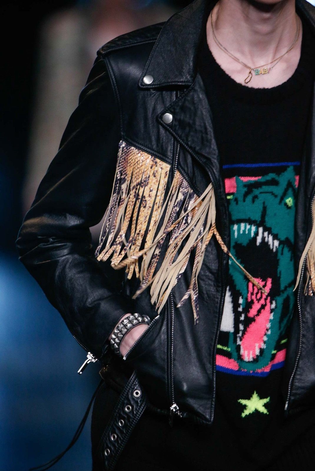 Saint Laurent Paris *RARE* Saint Laurent Paris SS16 T-Rex Knit Sz. M Size US M / EU 48-50 / 2 - 2 Thumbnail
