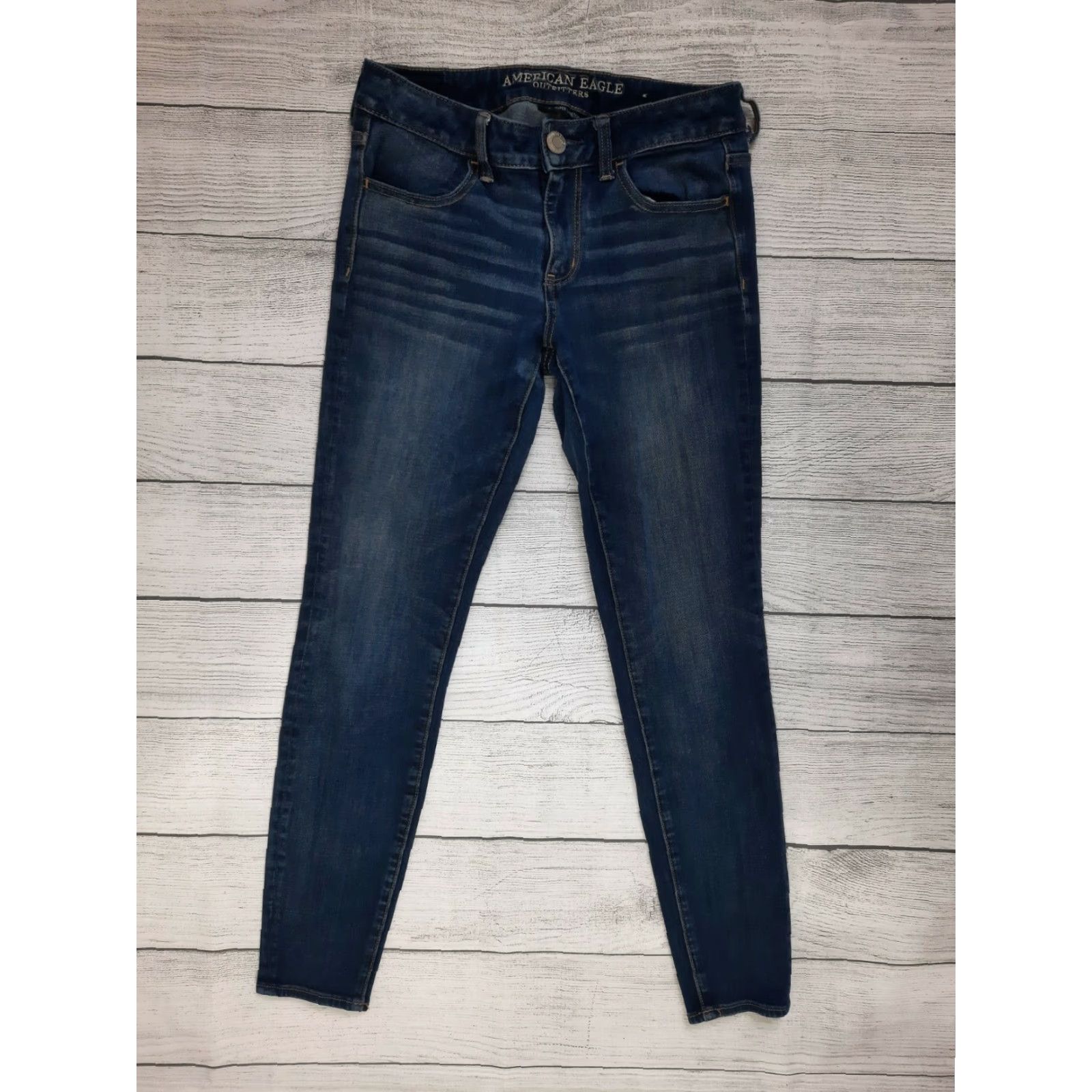 American Eagle Outfitters American Eagle Outfitters Jeans Skinny Stretch Denim Jegging Women 6 Reg Blue Cotton Blend Denim Size 28" / US 6 / IT 42 - 6 Thumbnail
