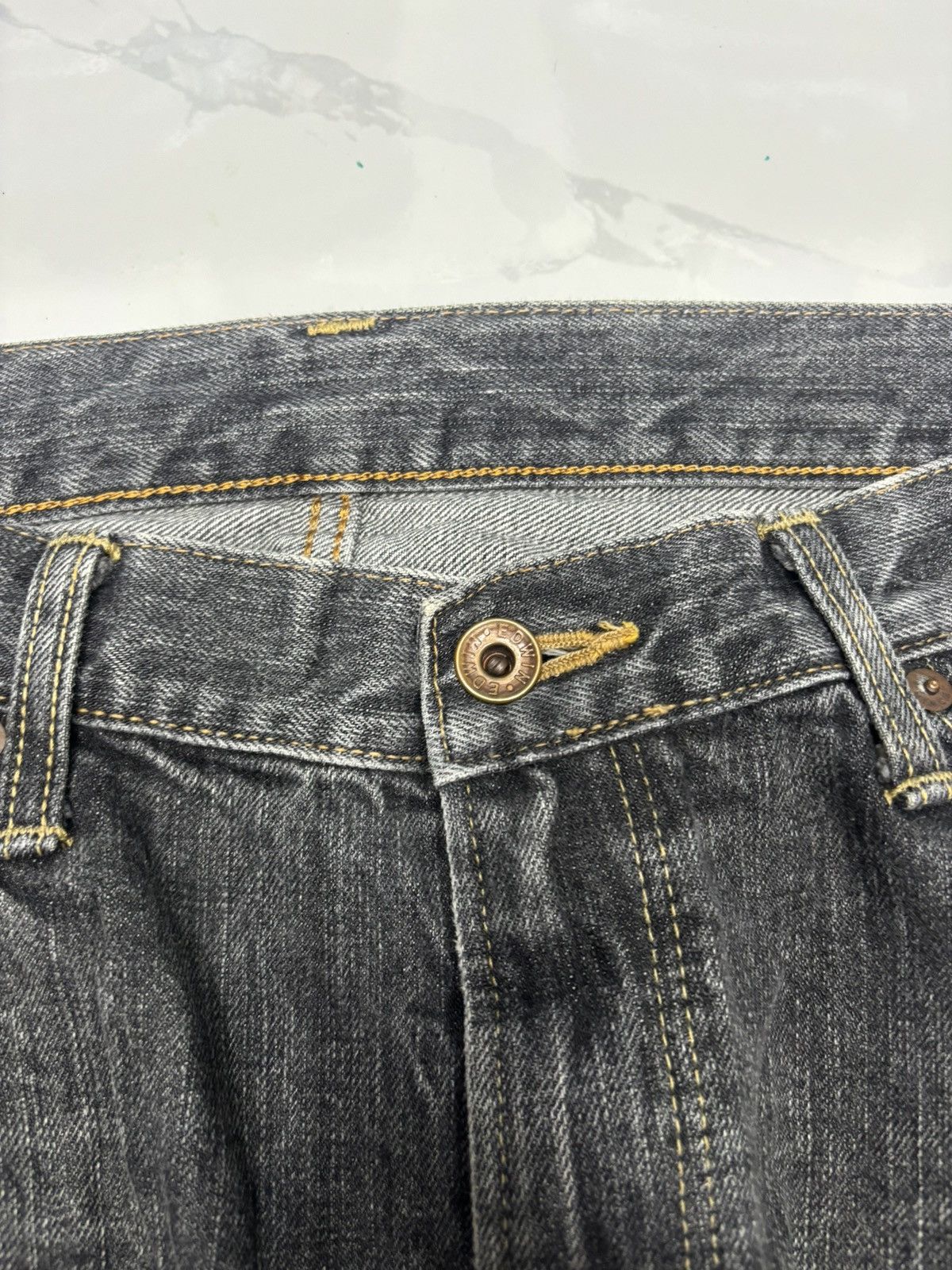 Edwin 🔥Rare🔥Edwin 505 Rips Distress Selvedge Denim Shorts Pants Size US 34 / EU 50 - 10 Thumbnail