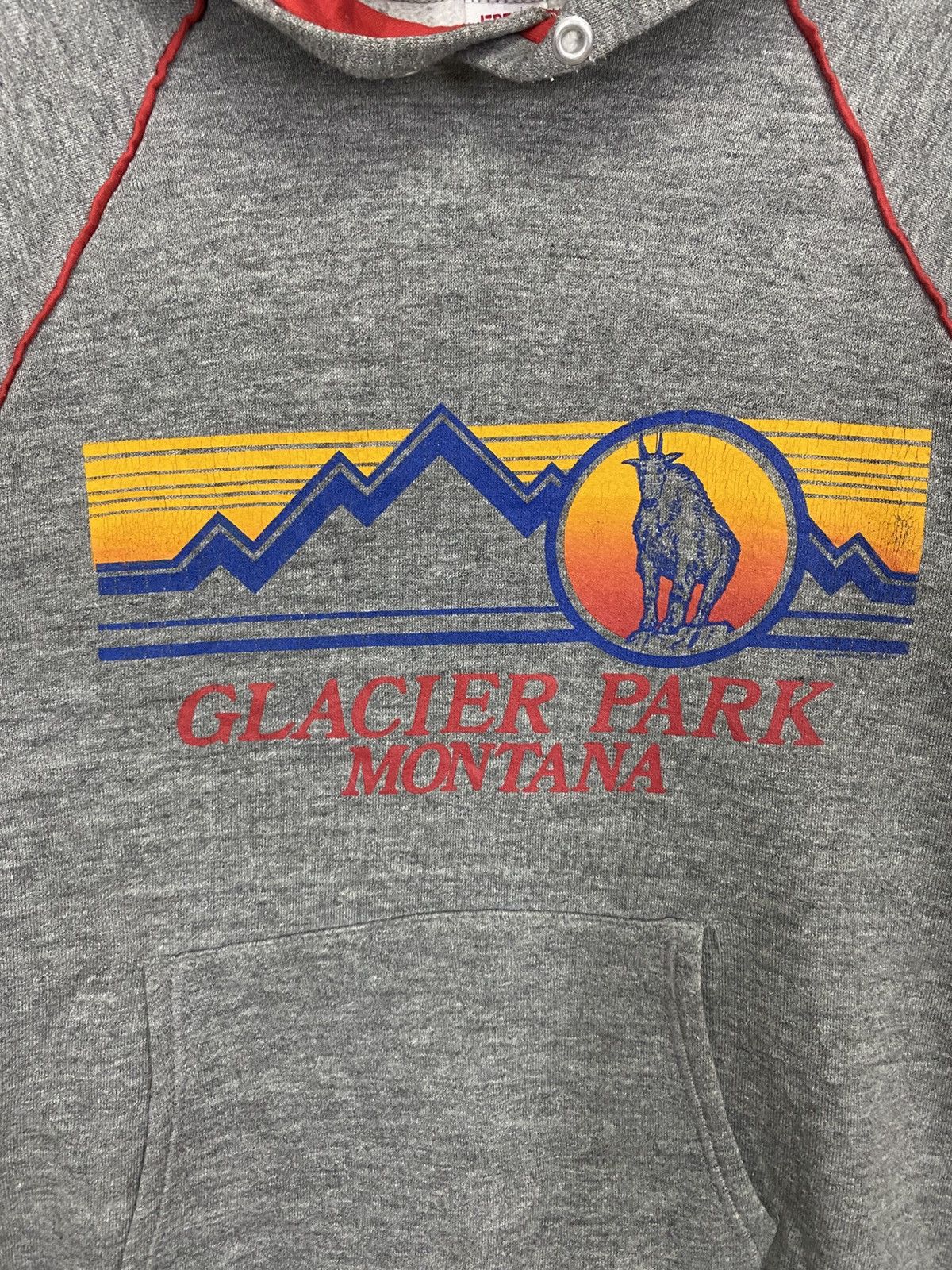 Jerzees × Vintage Vintage 90s hoodie 3blend glacier park montana hoodie size M Size US M / EU 48-50 / 2 - 9 Thumbnail