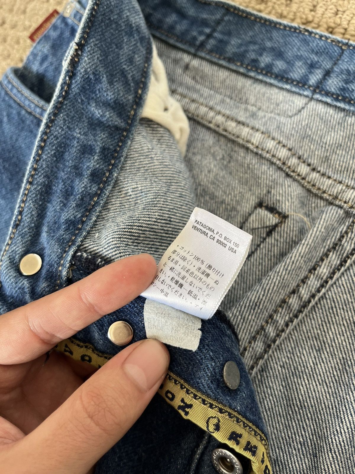 Patagonia × Vintage 90s Patagonia studded denim jeans Size US 34 / EU 50 - 4 Thumbnail